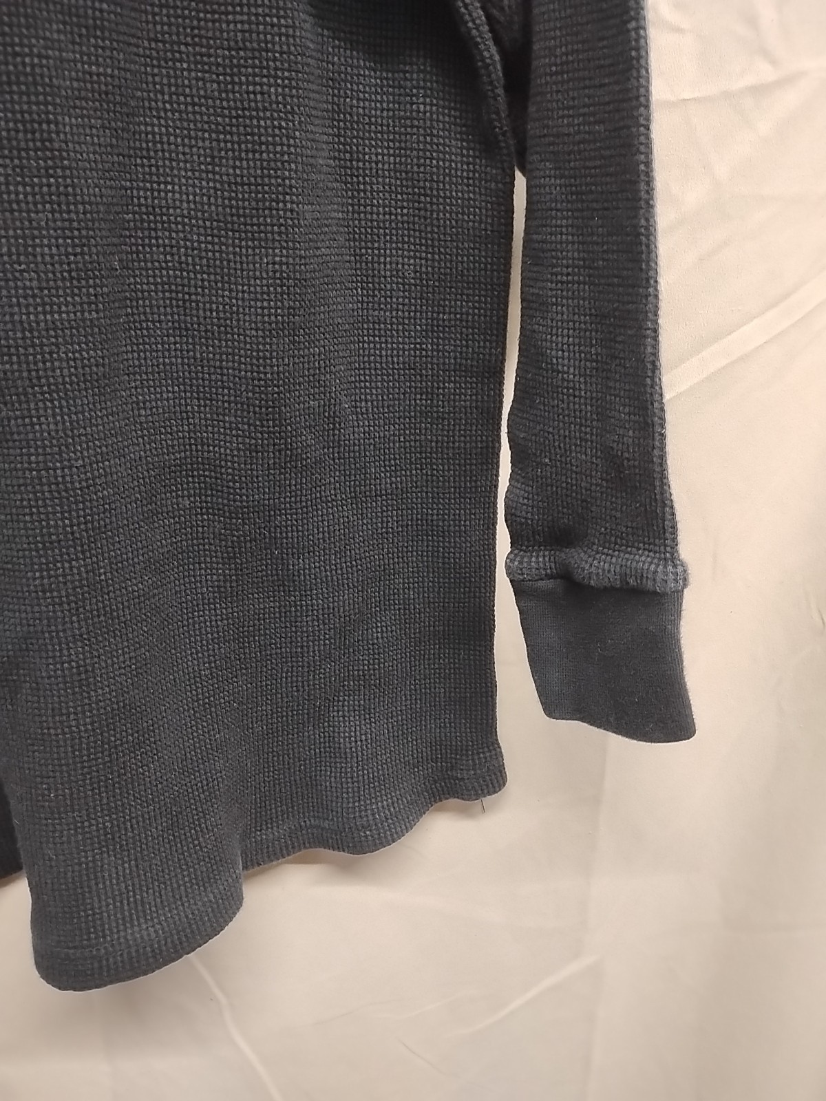 GemRock Heavy Weight Men Size 2XL Black Long Sleeve Waffle Texture Thermal Shirt