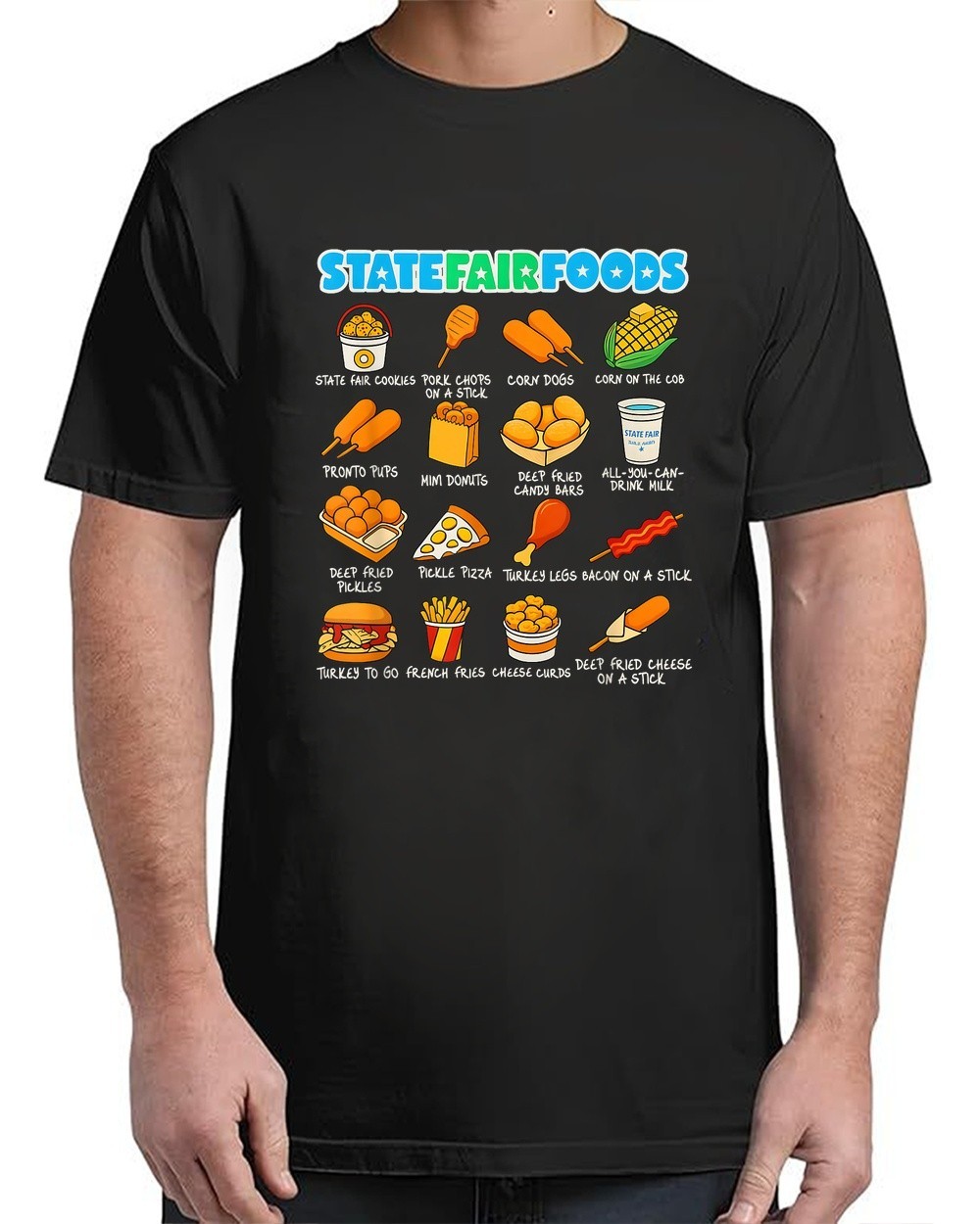 Foods Of The State Fair Minnesota Vintage Adult S-4XL T-Shirt