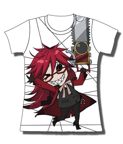 *NEW* Black Butler: Grell with Chainsaw Juniors Small (S) T-shirt by GE