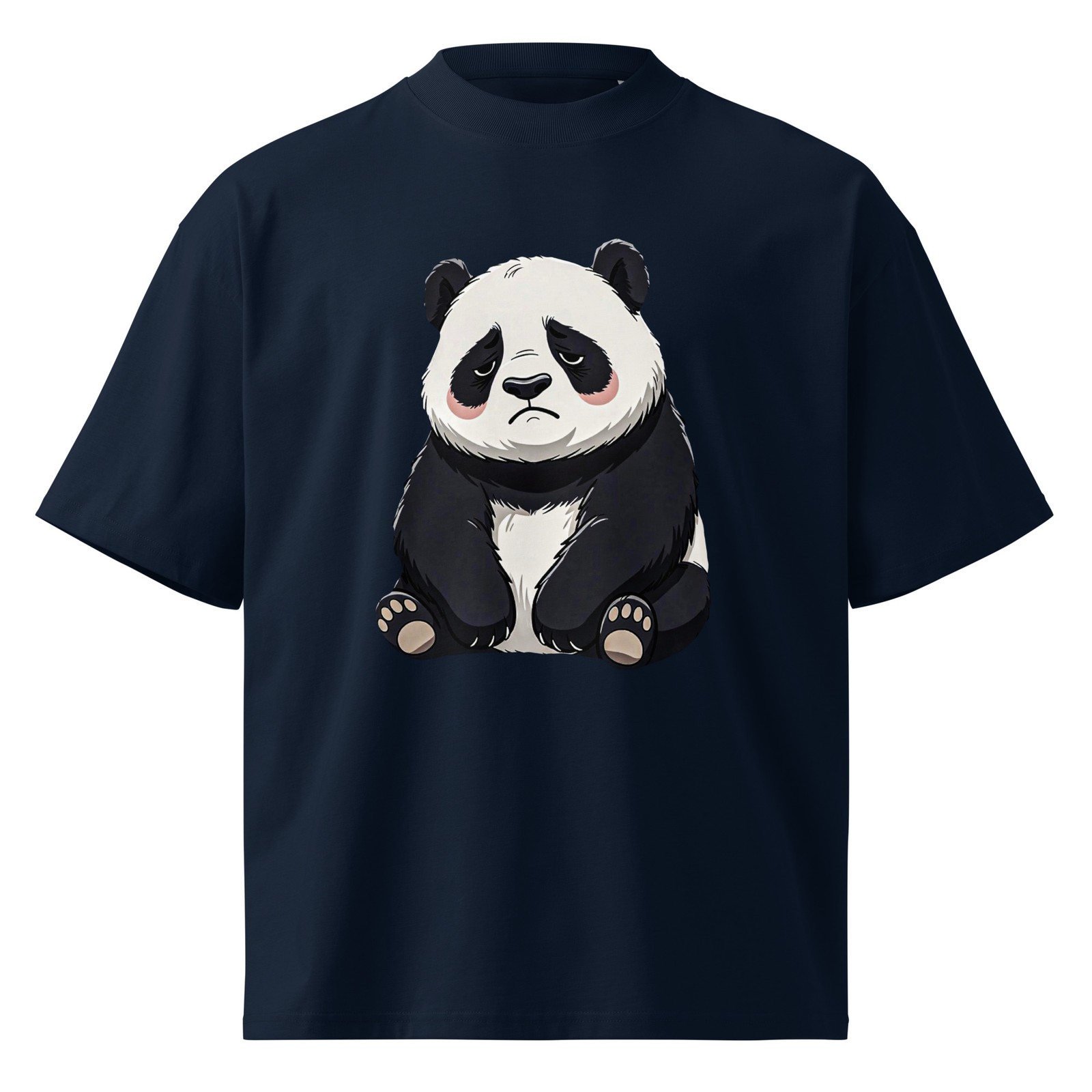Unisex organic oversized high neck t-shirt