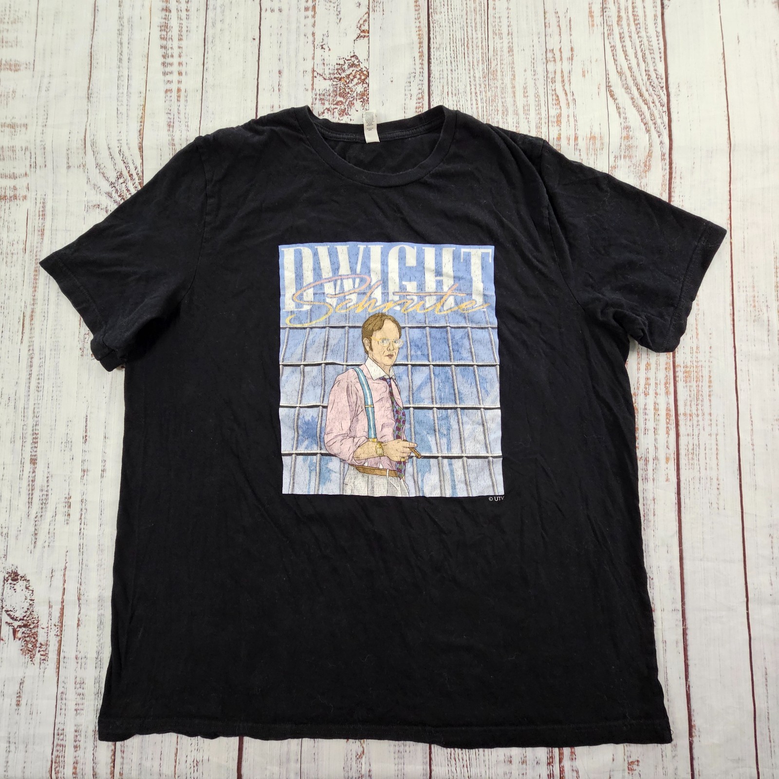 Dwight Schrute Office Black Short Sleeve Cotton T-Shirt Men’s 2XL