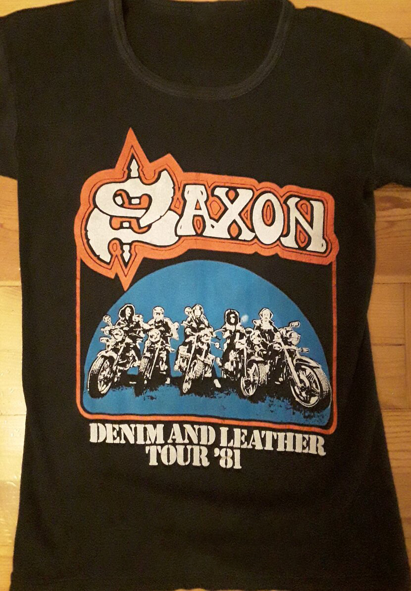 Saxon Denim and Leather tour shirt Adult Size S to 5XL PA550