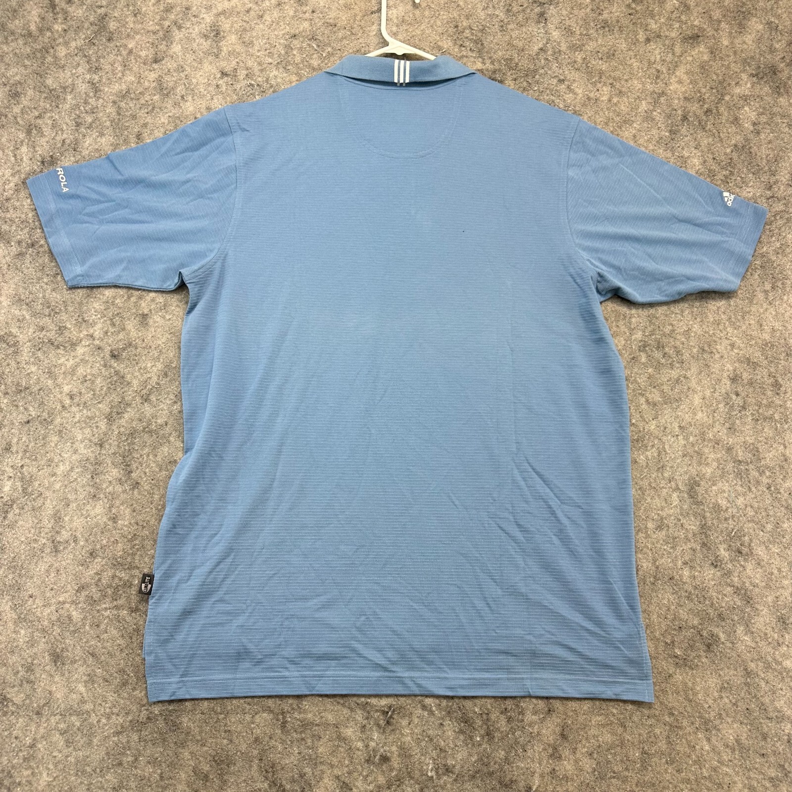 Adidas Shirt Mens Extra Large Blue Black Climalite Short Sleeve Golfing Polo