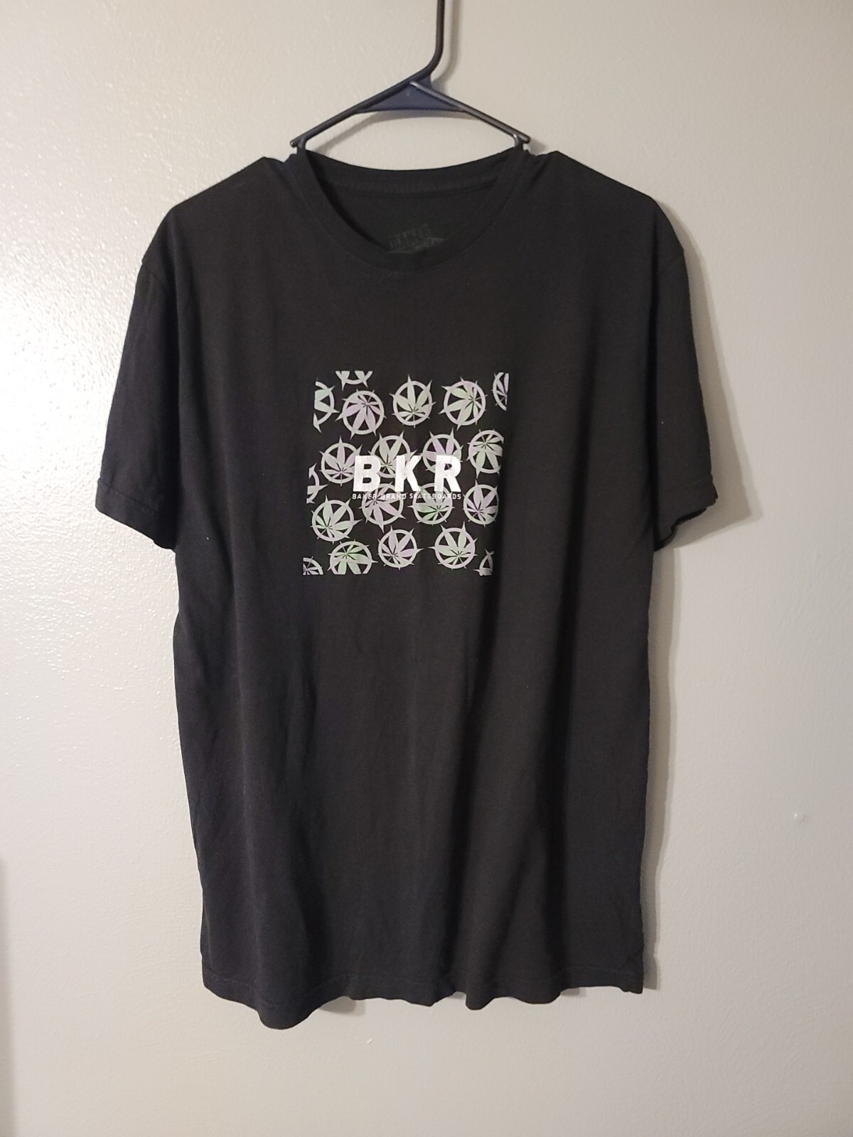 Baker Brand Skateboards Black Graphic T Shirt Size L Bamboo cotton blend