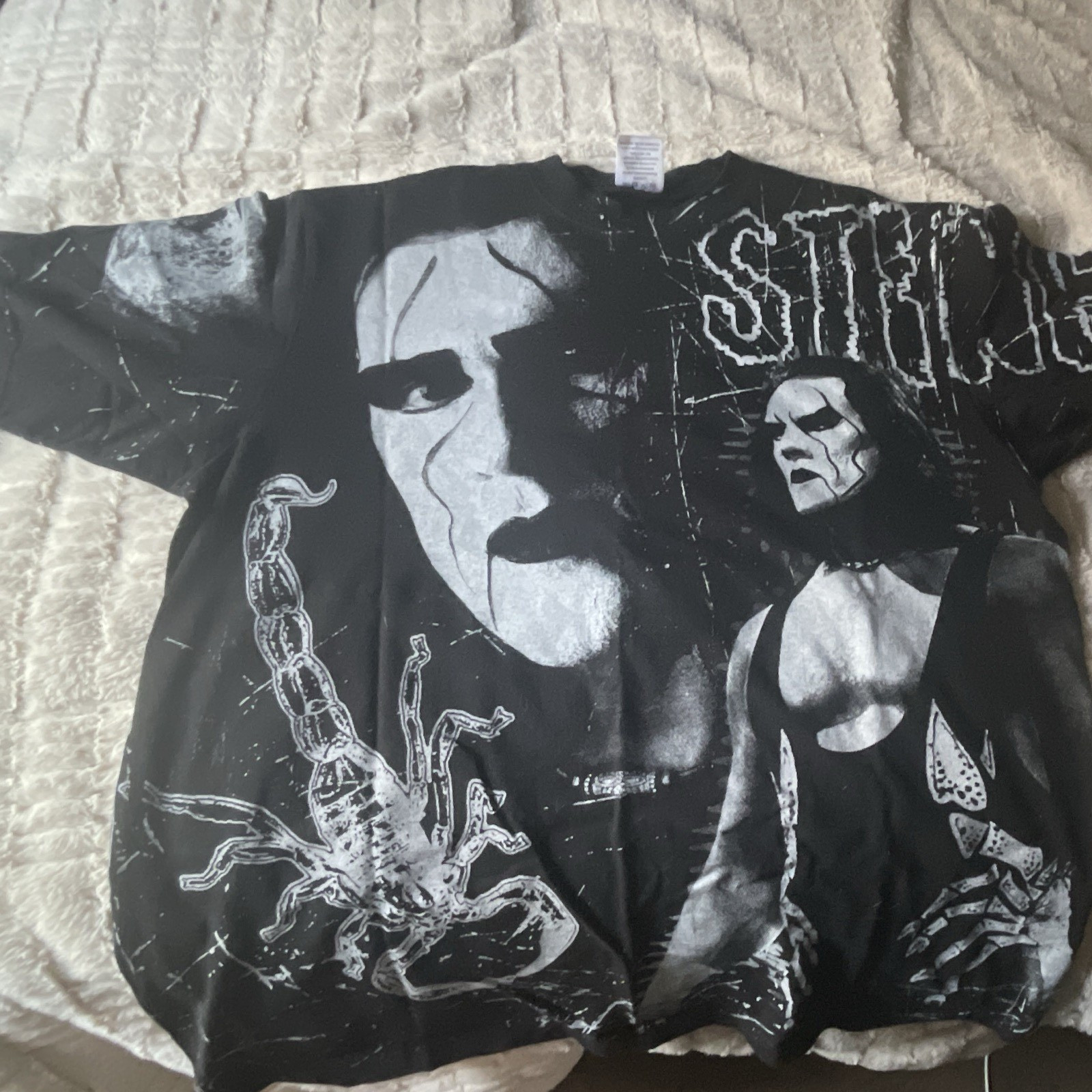 Shaka Wear Super Max Heavy STING Graphic Print Black Tee Shirt Mens XL