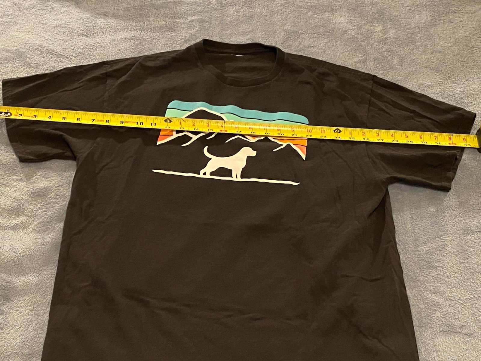 Dog Skater Hiker Black T Shirt Men’s L, Life Is Good Dog, Patagonia Like Style