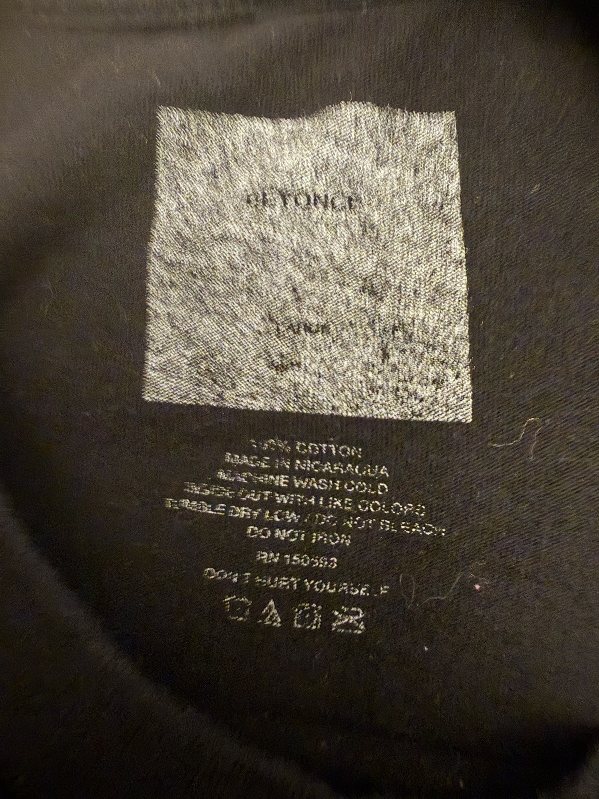 Beyonce The Formation World Tour Merch 2016 T-Shirt Size Large Black