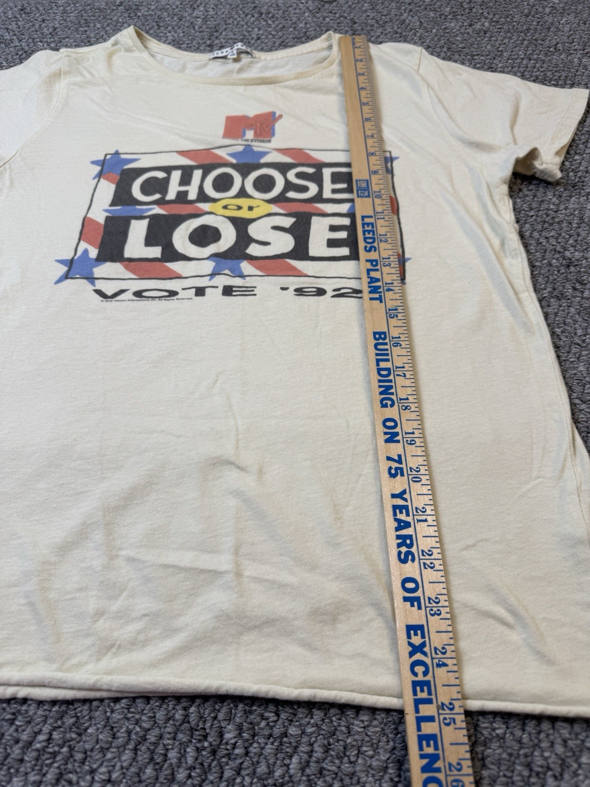 Junk Food MTV Choose Or Lose ‘92 T Shirt Small TV Political Awareness Campaign