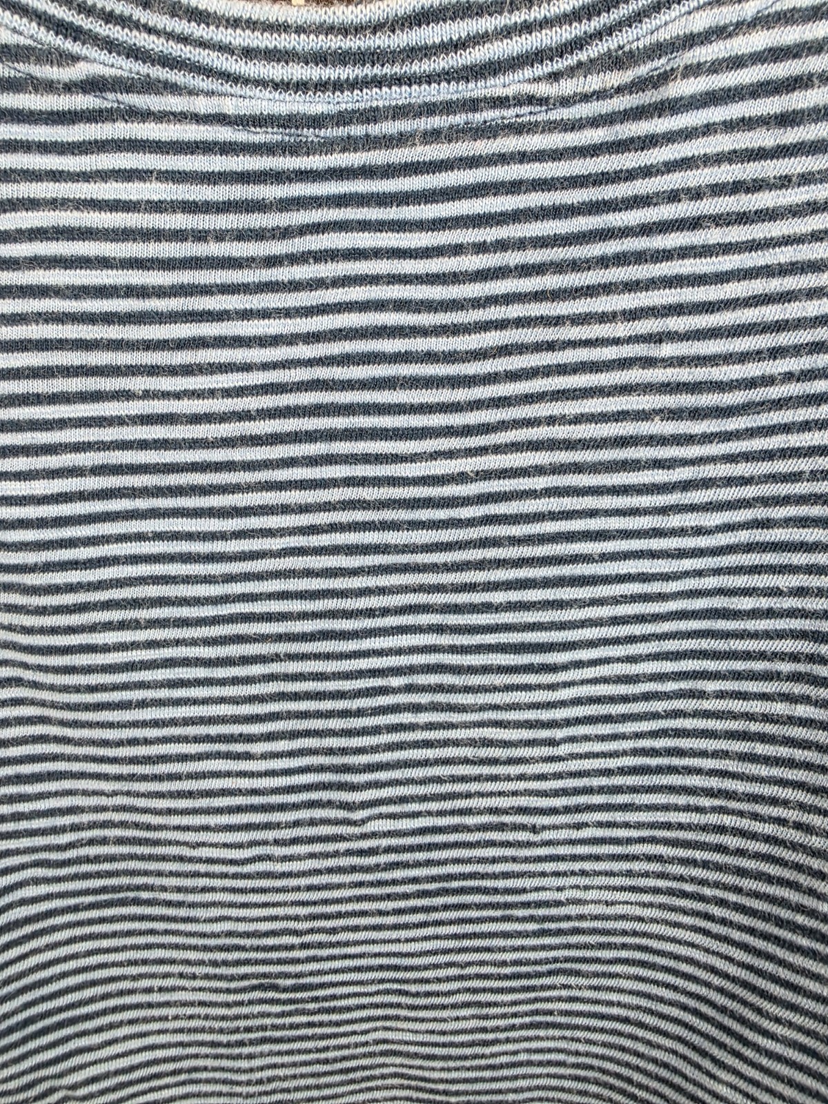 Left Coast Tee Shirt M Striped Blue Peru Cotton Casual Outdoors Comfort