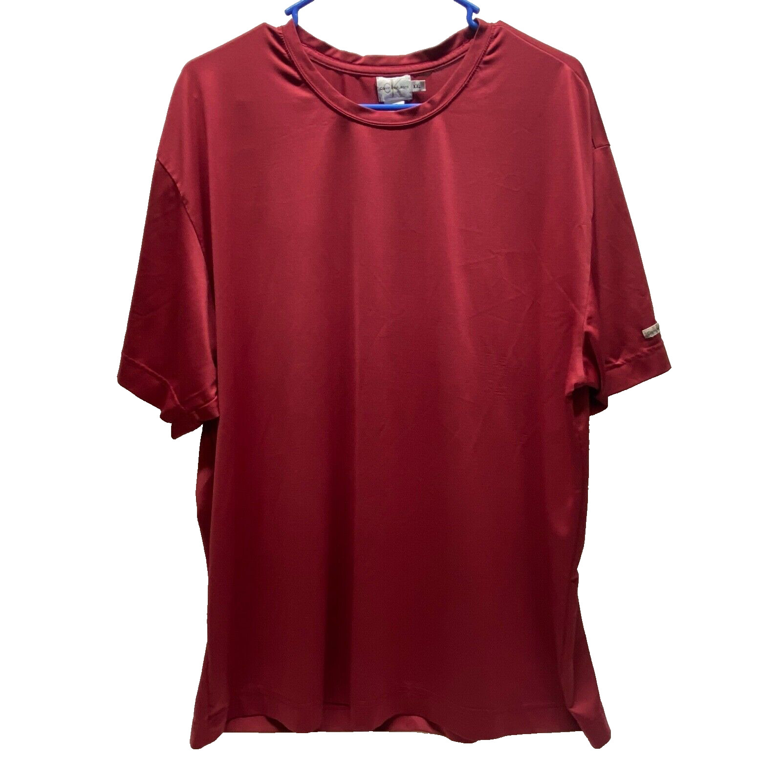 Calvin Klein Jeans Tee Men’s XXL Deep Red CK Performance Active Wear T-Shirt