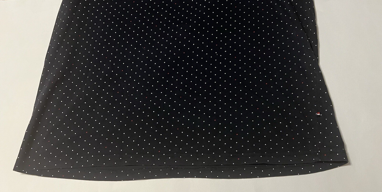 denim flower ricky singh t shirt Navy Blue, Red, & White Polka Dot Short Sleeve