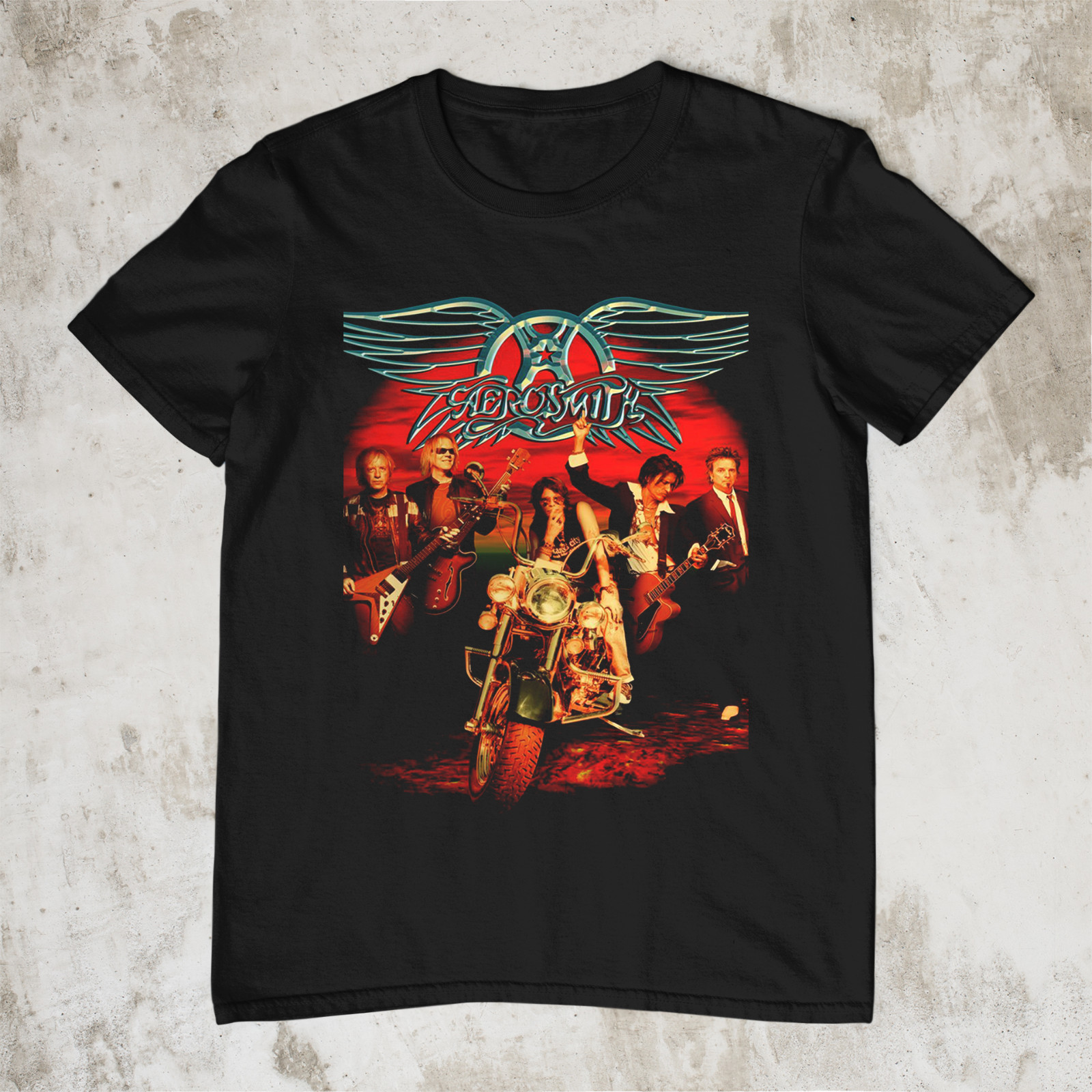 Aerosmith 5-Band Member Gift For Fan Black All Size S-5XL T-Shirt