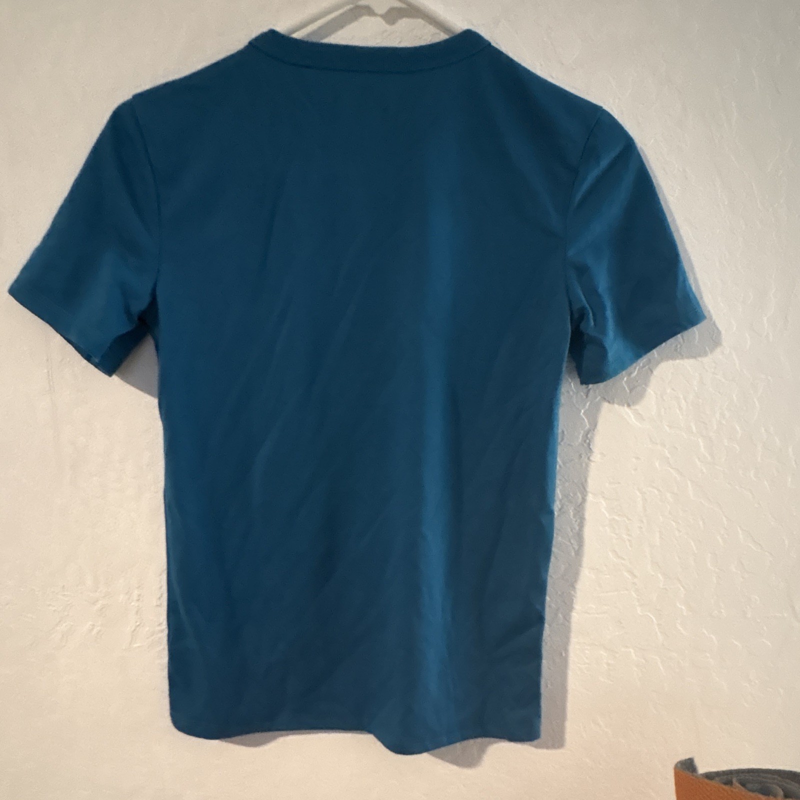 Eddie Bauer Men’s Blue Solid Logo Crew Neck Short Sleeve T-Shirt Size M