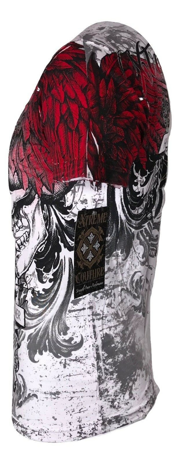 Xtreme Couture By Affliction Men’s T-shirt Carnivore Skulls Biker White S-4XL