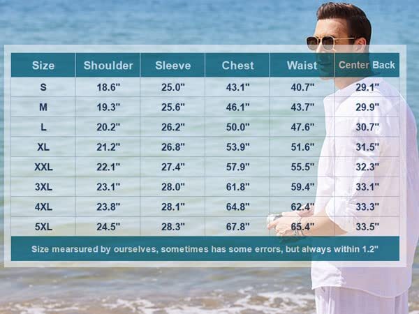 COOFANDY Men’s Cotton Linen Henley T-Shirts Long Sleeve Hippie Casual Beach