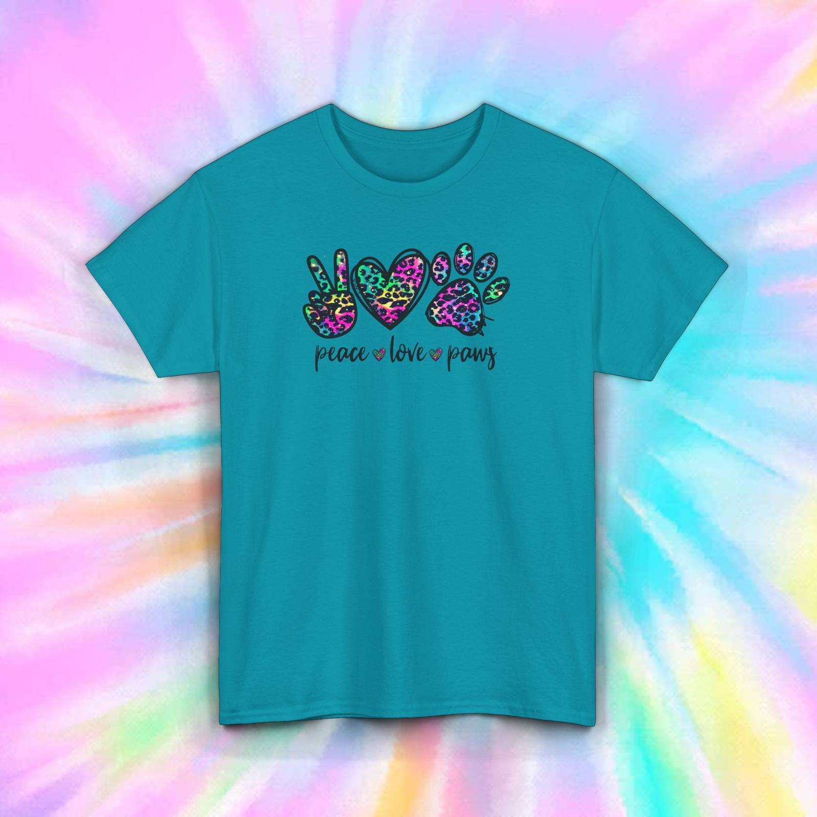 Peace Love Paws T-Shirt | Animal Lover Pet Graphic Tee S-5XL