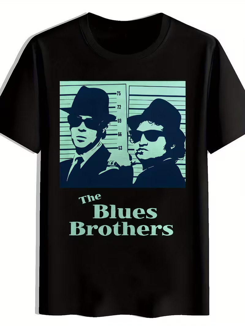 [Blues Brothers Tee] Blues Music Graphic T-Shirt | Men’s The Blues Brothers Shor