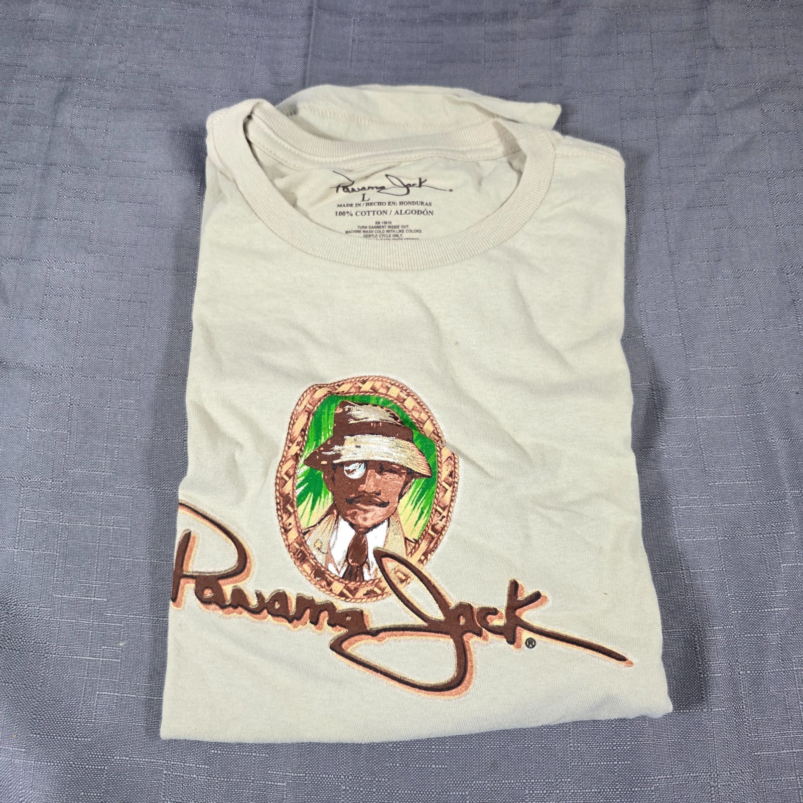 Panama Jack Shirt Men Large or Medium Original Logo Tropical Hawaiian Surf Dune