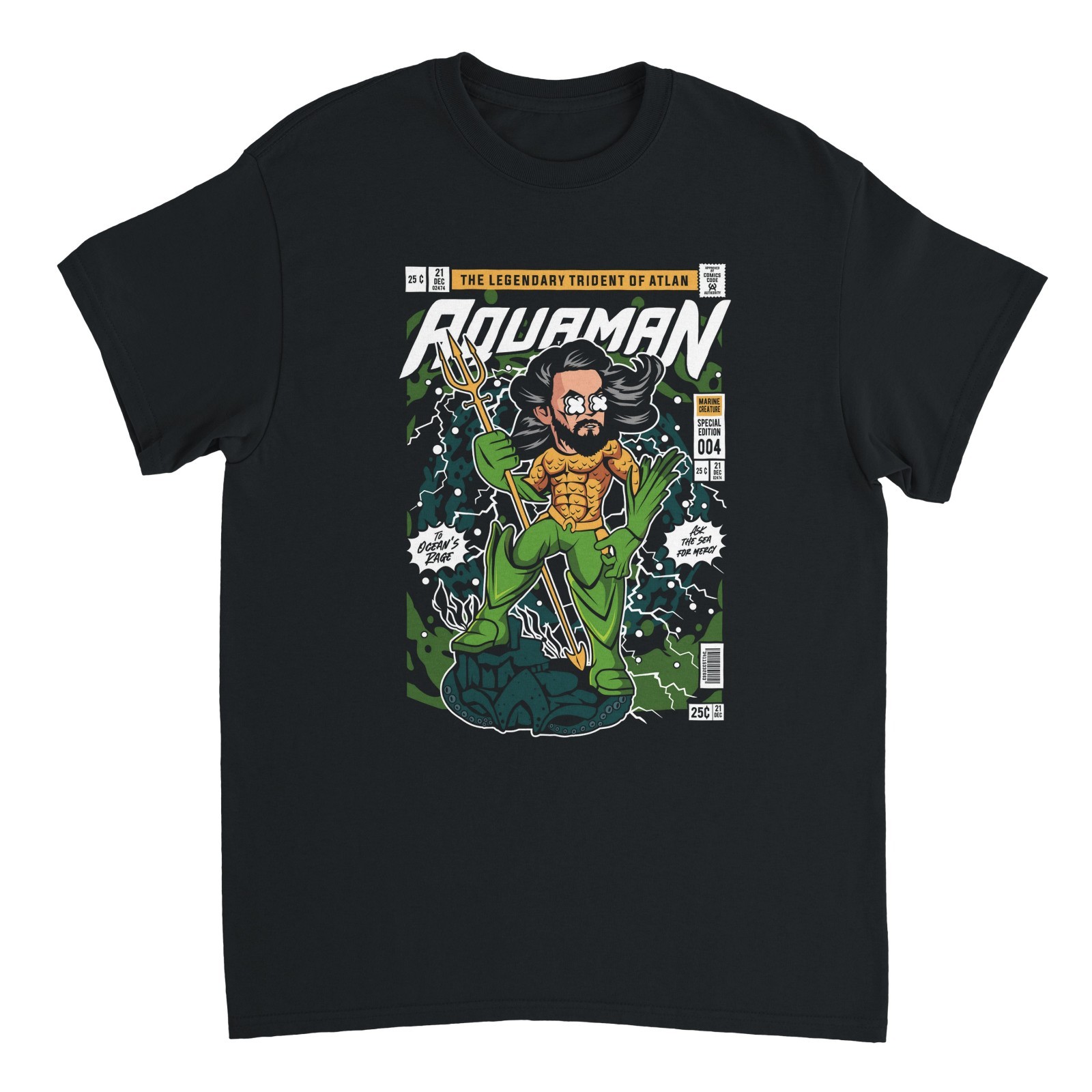 Aquaman Retro Comic Tee Funk Pop Graphic DC Comics T‑Shirt