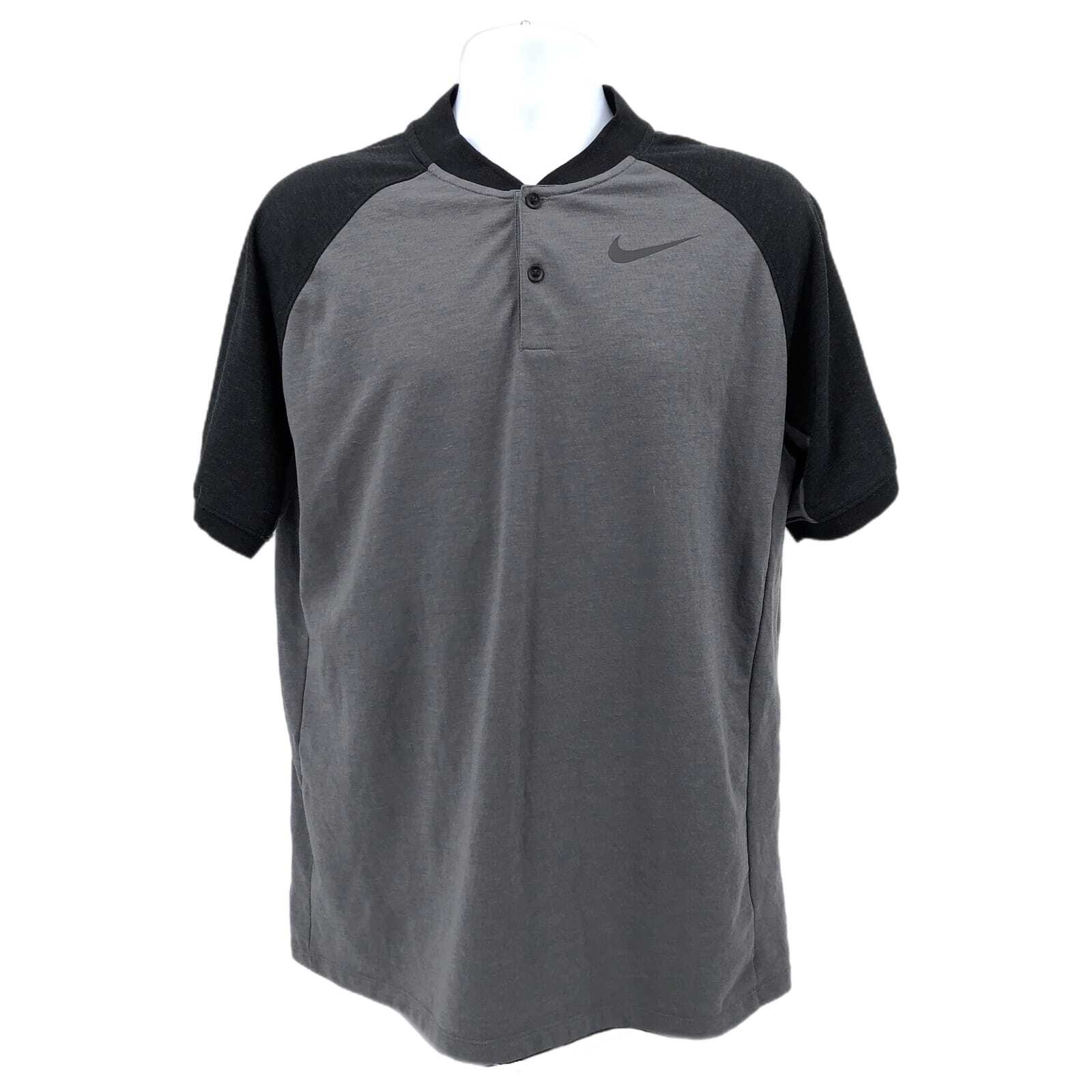 Nike Gray Lightweight Henley Shirt | Perfect for Any Occasion