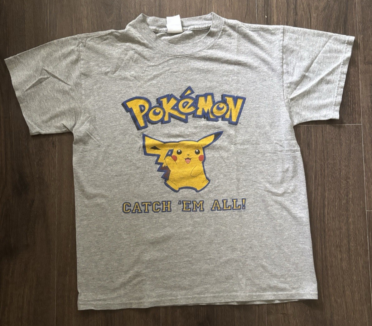 Vintage 1999 Pokemon Pikachu Catch Em All Nintendo Licensed Official T-Shirt XL