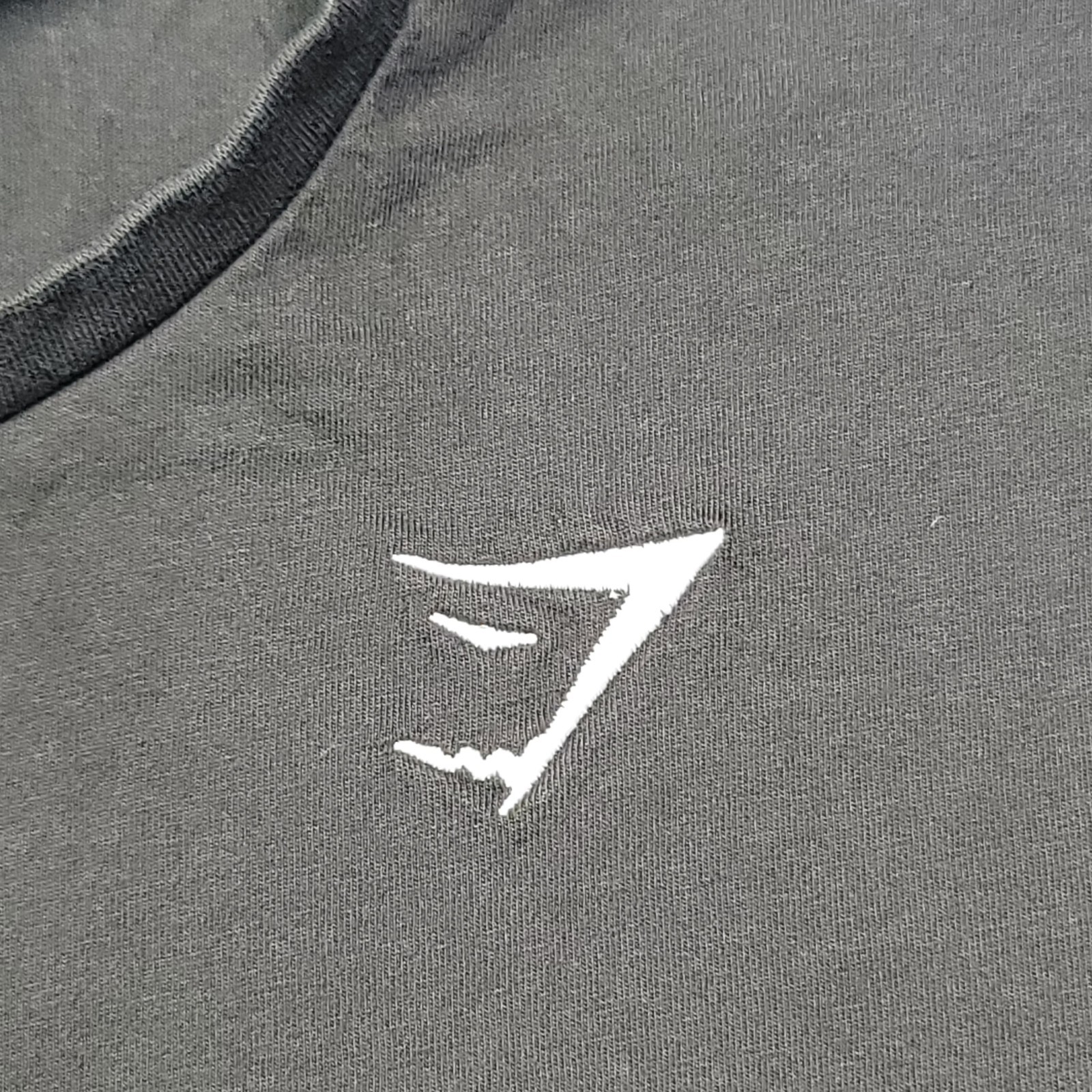 Gymshark T Shirt Mens Large Black Crew Neck Gym Workout Casual Logo