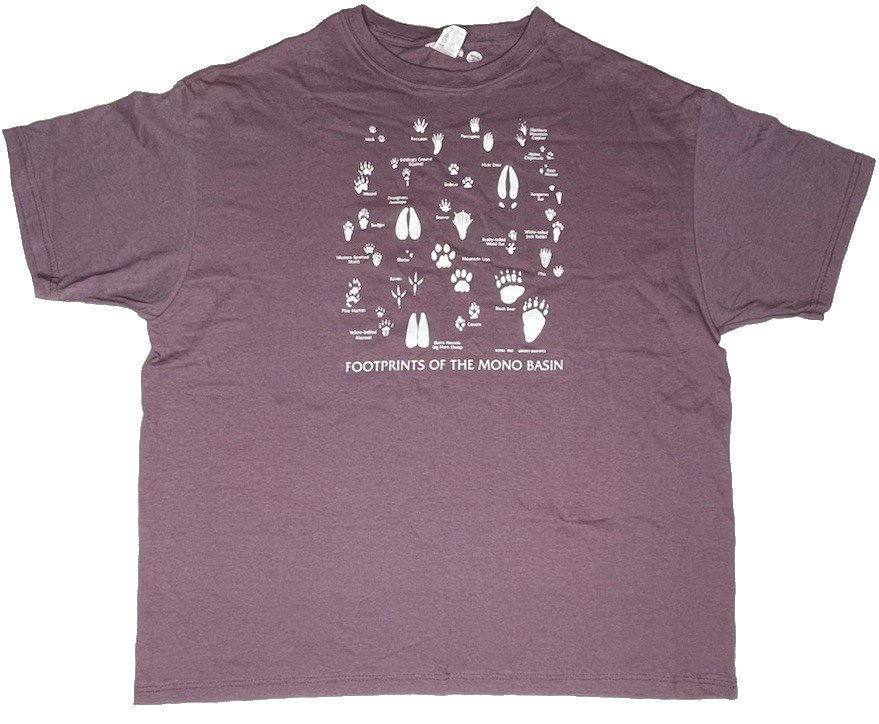 Liberty Graphics Plum Footprints Of The Mono Basin Glow In The Dark T-Shirt NWT