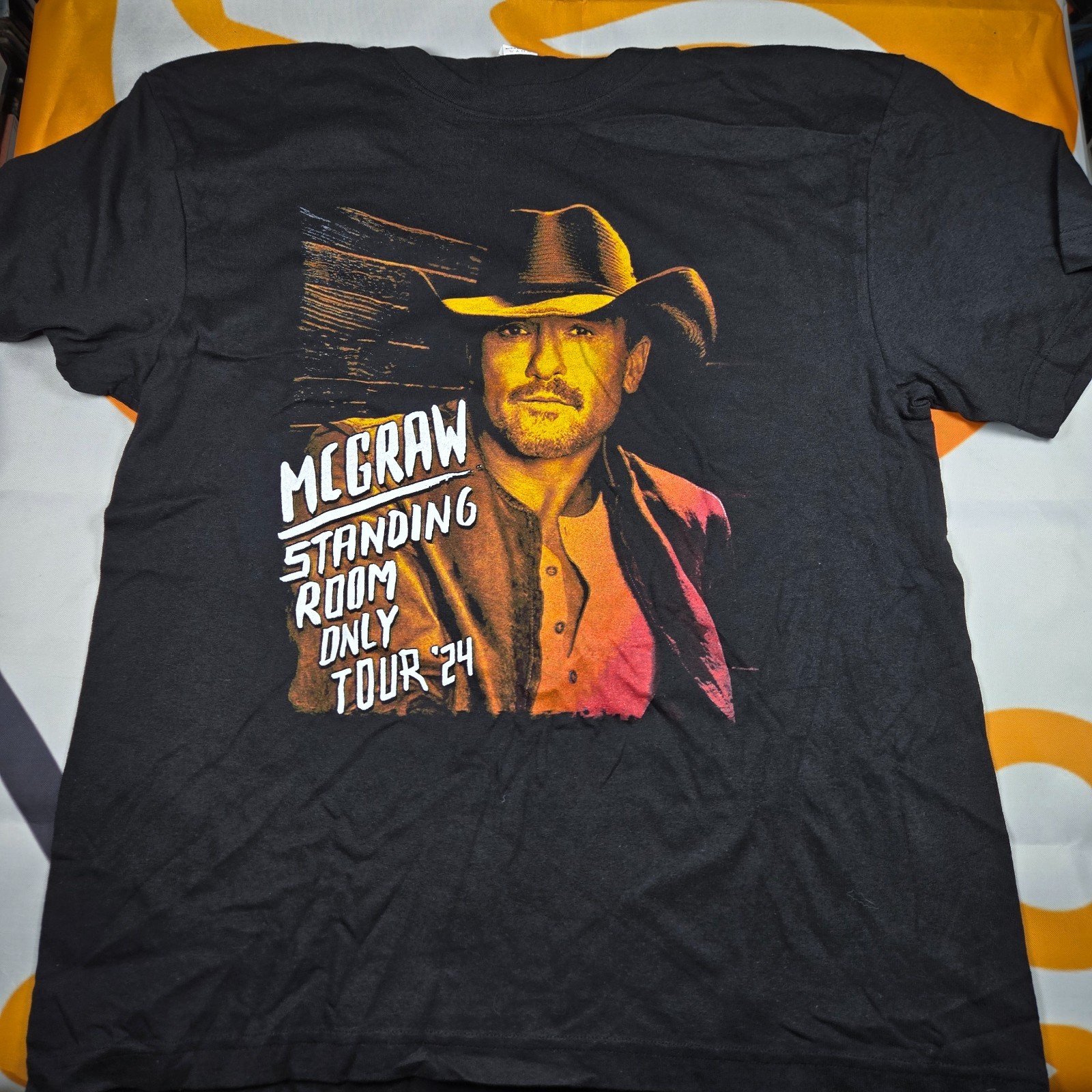 Tim McGraw Standing Room Only Tour 2024 T-Shirt Black Multiple Sizes