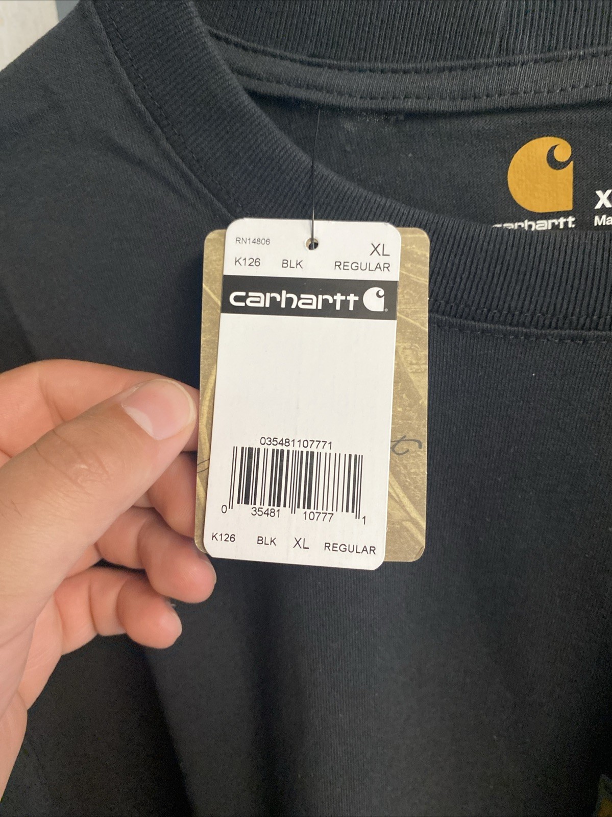 Carhartt Long Sleeve Shirt XL Chest Pocket Original Fit New With Tags