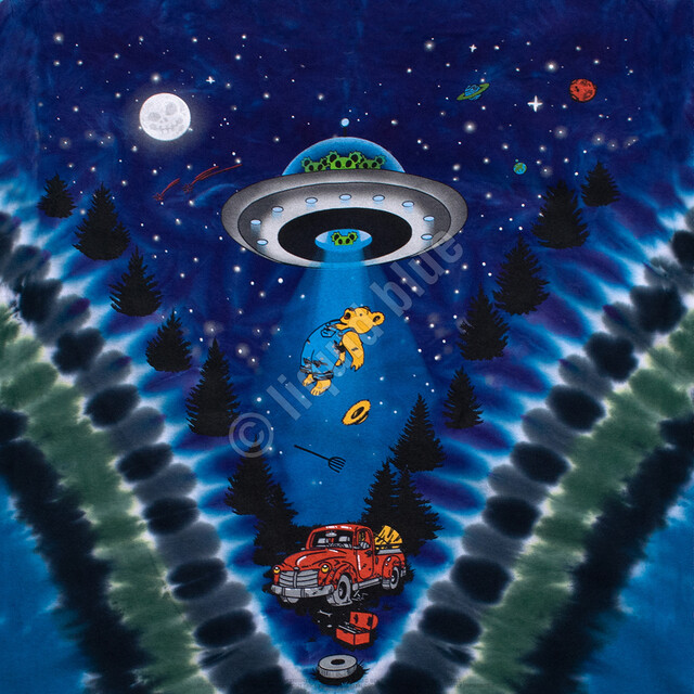 GRATEFUL DEAD-ABDUCTION-EARTH,STARS,PLANETS-V TIE DYE T-SHIRT M-L-XL-XXL Garcia