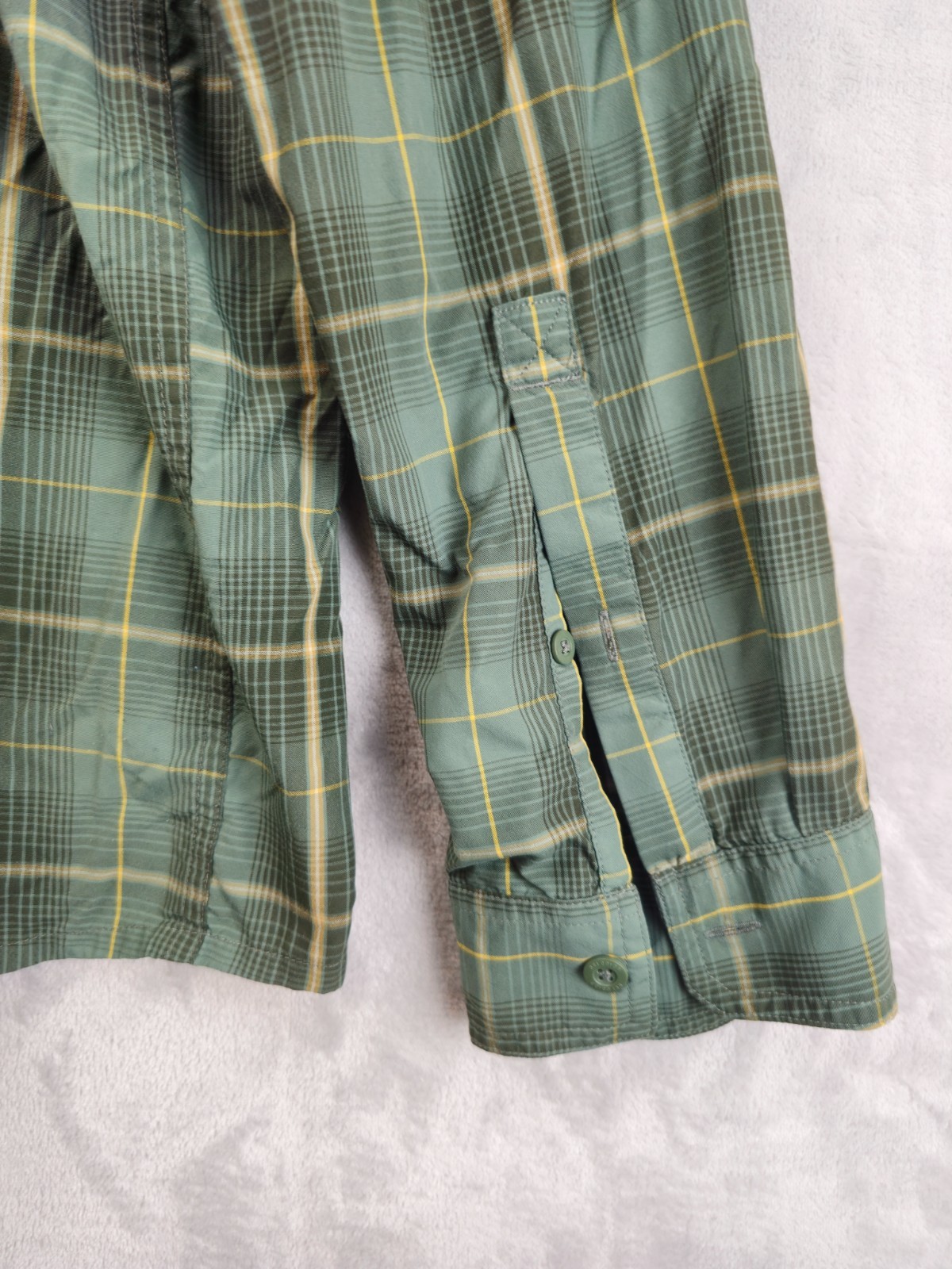 REI Co-Op Mens Sahara Shirt XXL Green Plaid Long Sleeve Button Up Outdoor Hiking
