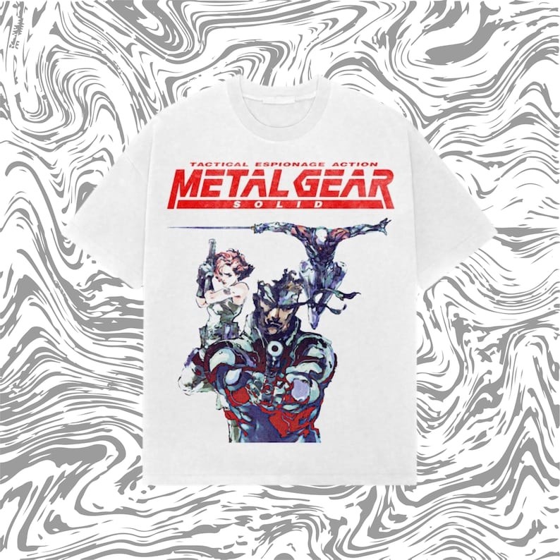Metal Gear Solid T-Shirt Y2K Vintage Tactical Espionage Tees
