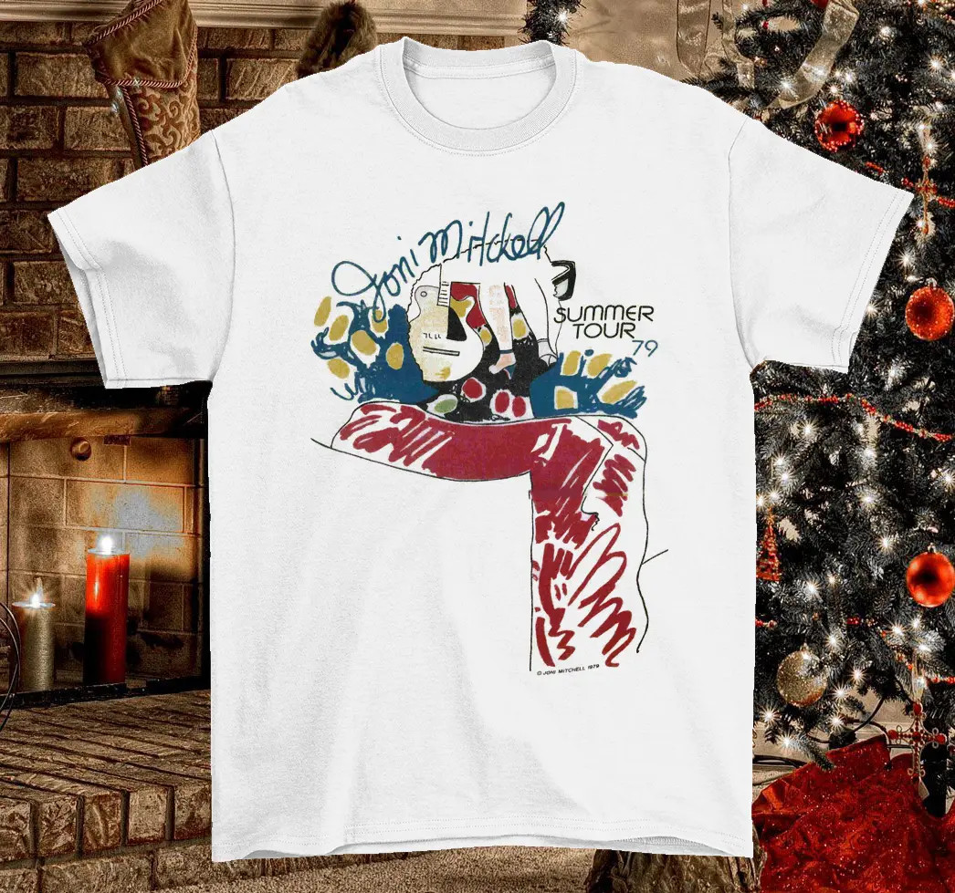 Joni Mitchell Summer Tour 79 Shirt Classic White Unisex S-2345XL