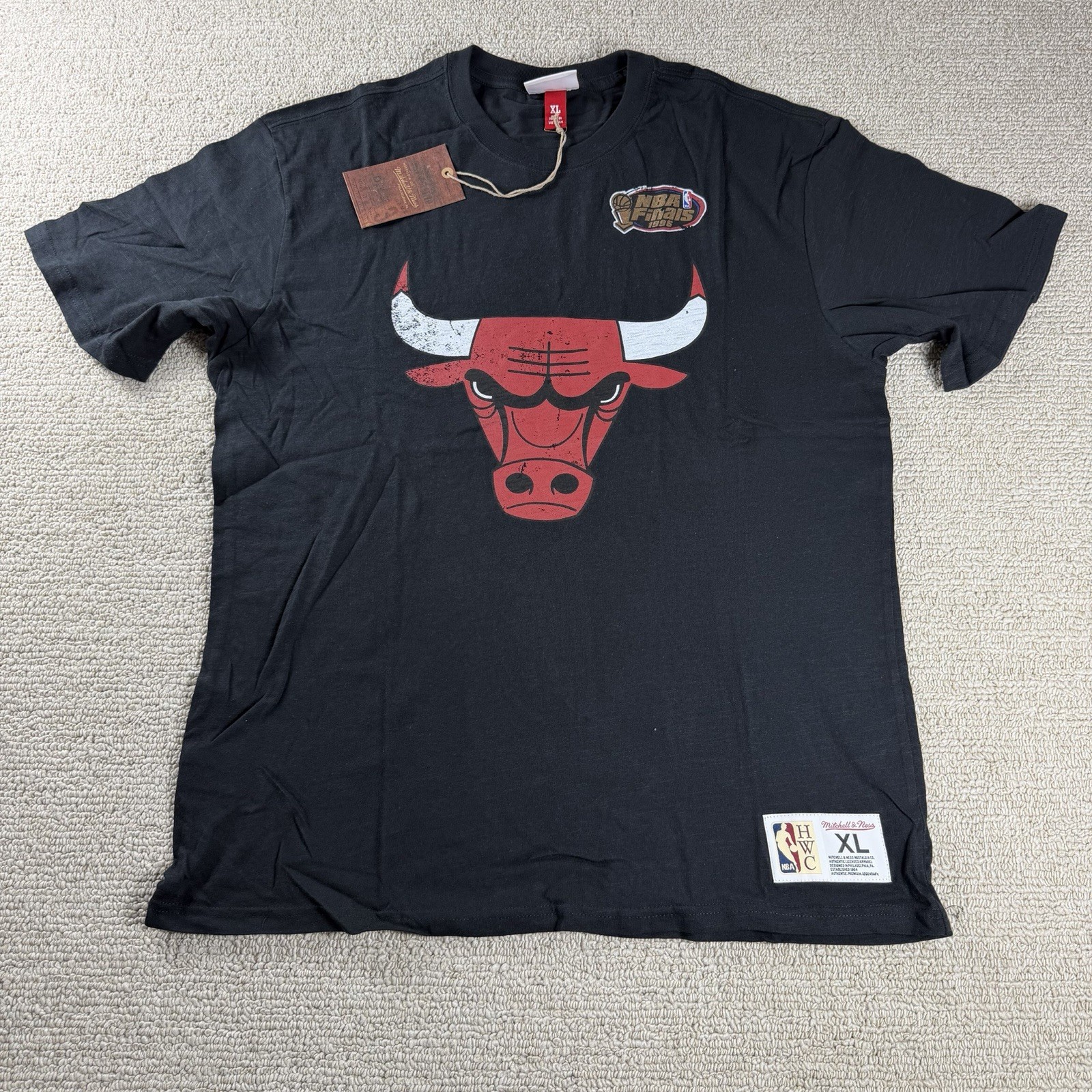Mitchell & Ness Chicago Bulls 1998 NBA Finals T-Shirt Black Men’s Size XL