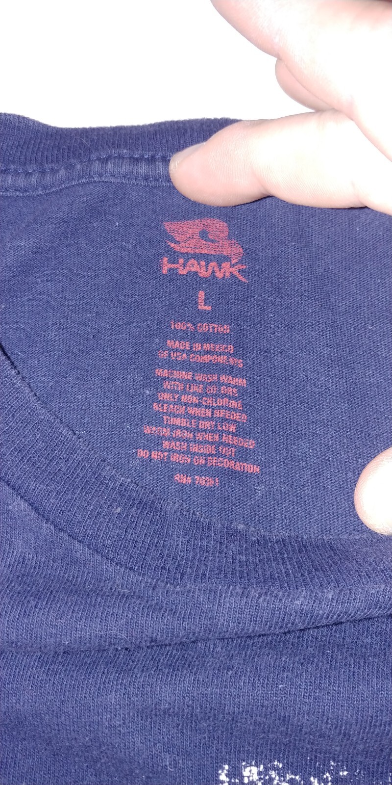 Birdhouse 90’s Y2K Tony Hawk Lg blue with gray longsleeve shirt front/back print