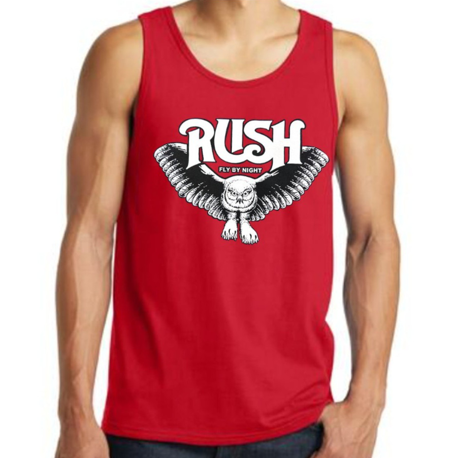 Rush Fly By Night Rock Band Men’s Tank Tops (Multiple Colors)
