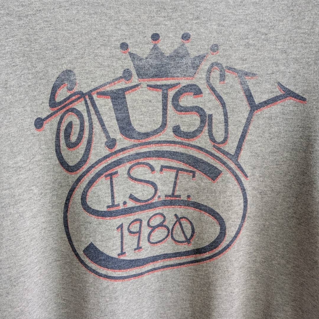 Stussy Crown IST 1980 Graphic T-Shirt Gray Men’s Medium Made in Mexico