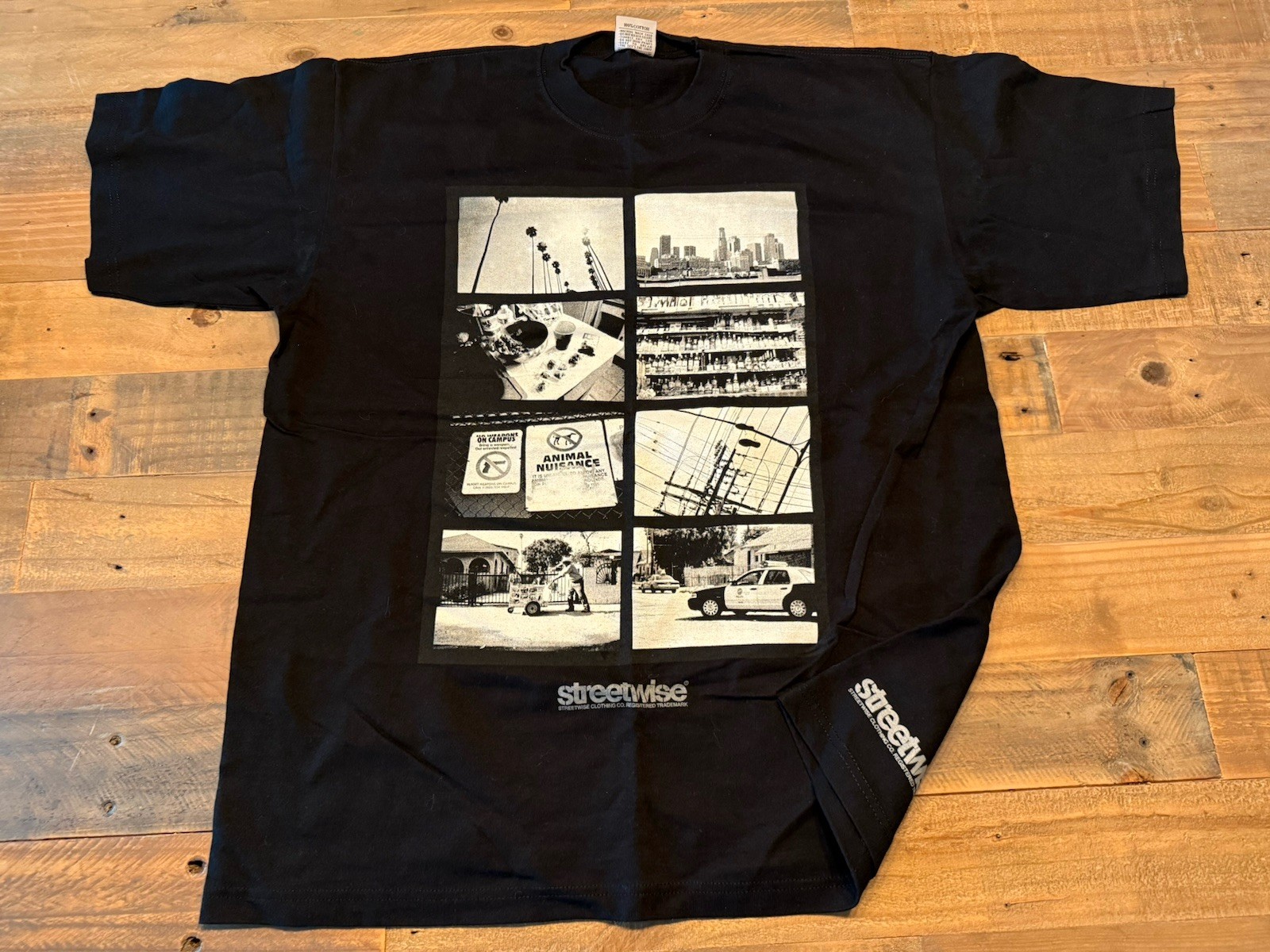 Streetwise Clothing Los Angeles Black Short Sleeve T-Shirt Tee XL
