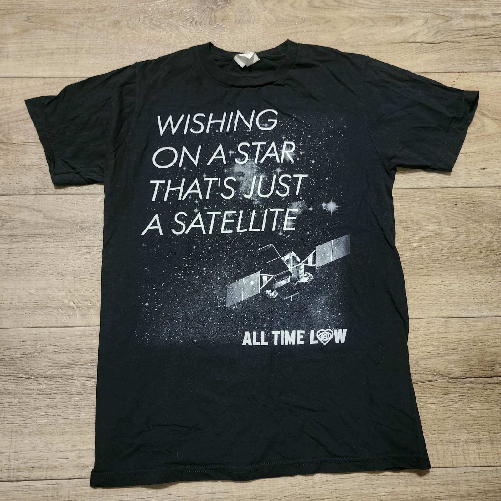 All Time Low Satellite Band Tee Mens Medium Black Rock Emo Pop Punk Shirt