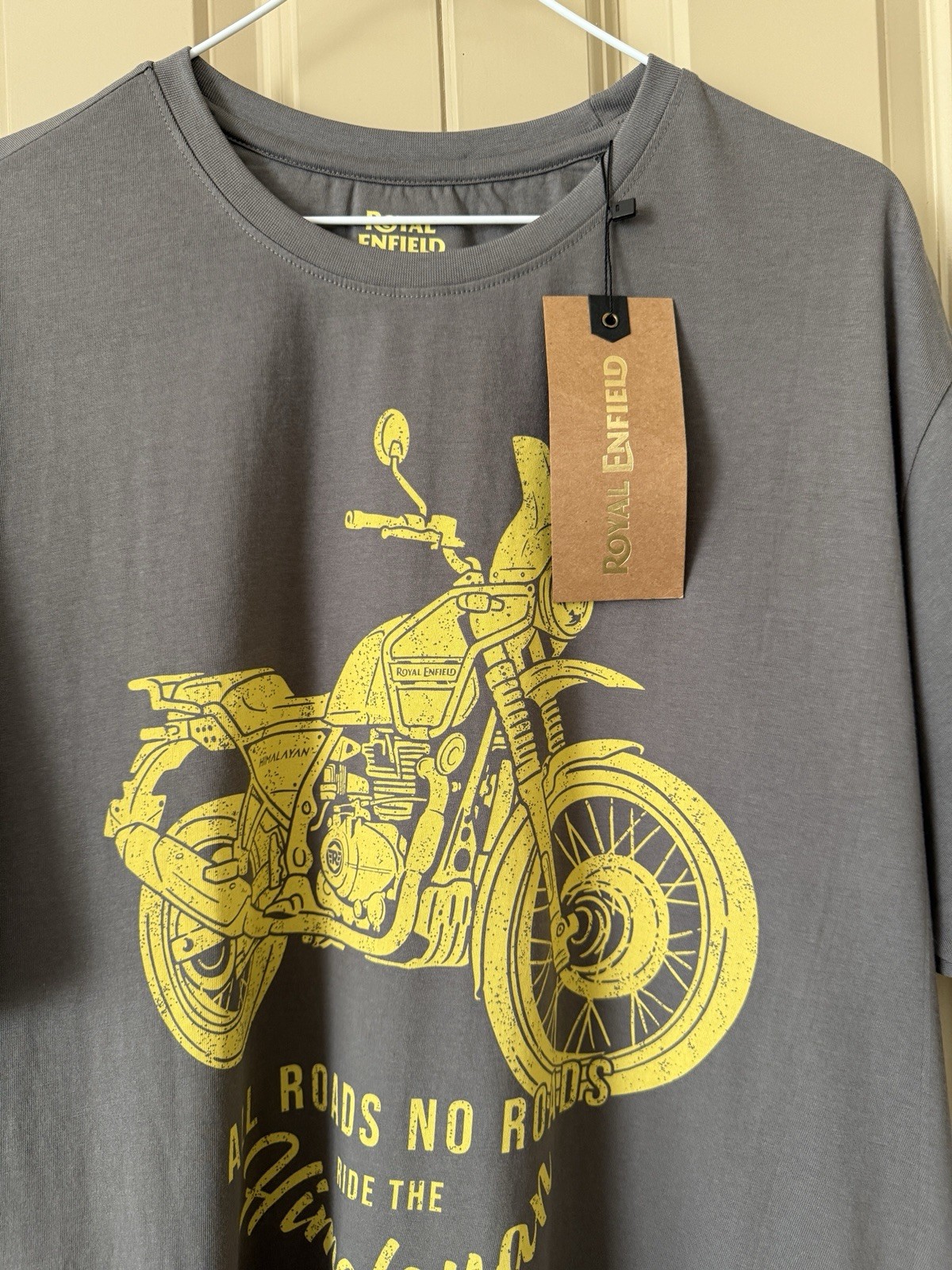 Royal Enfield Men’s Himalayan Motorcycle Graphic T Shirt Sz XL Grey Biker NWT
