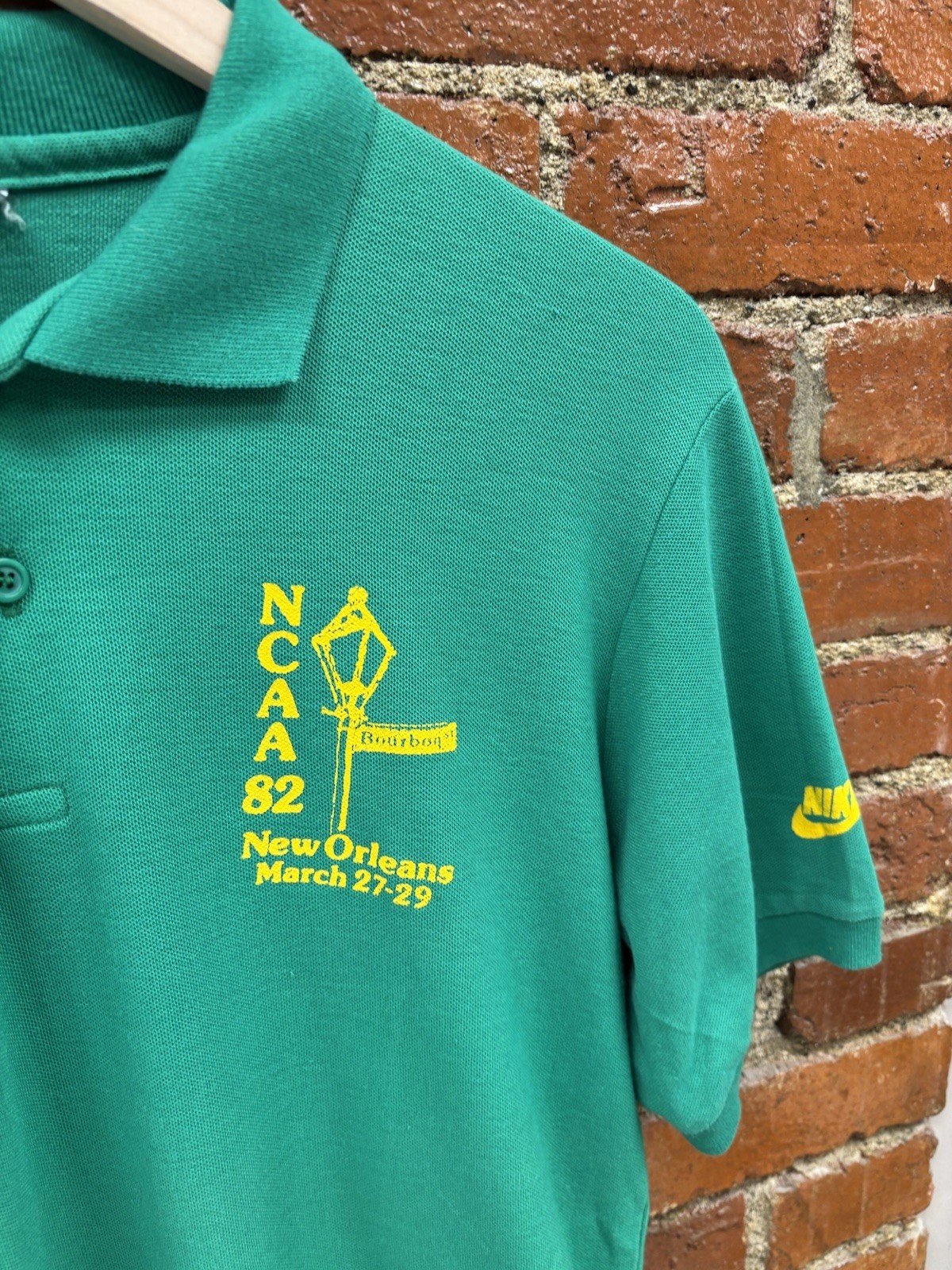 Vintage 1892 Nike x NCAA New Orleans Final Four Green Polo on NIKE ORANGE LABEL