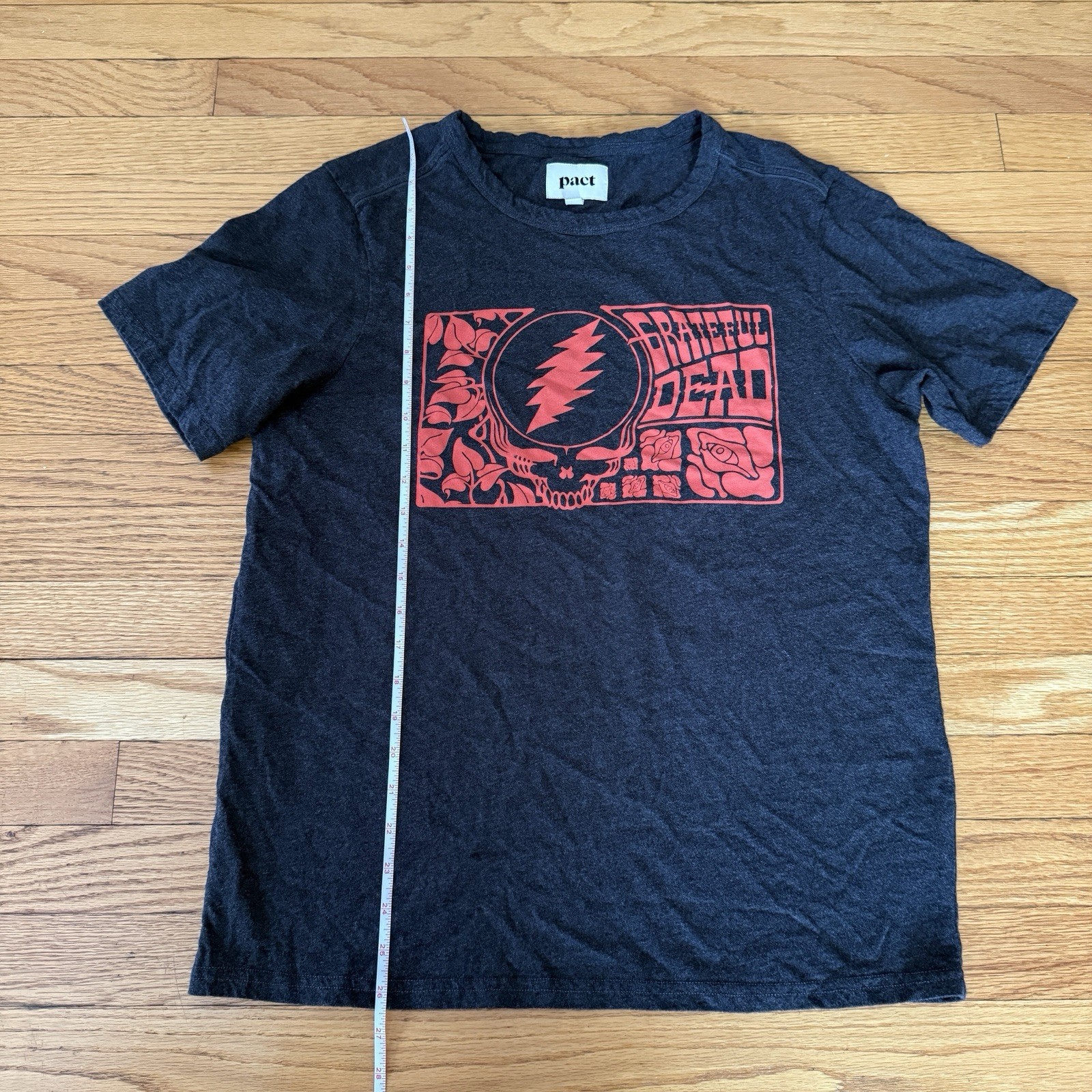 Pact Greatful Dead Mens 100% Organic Cotton Tee T Shirt SZ M Sustainable Graphic