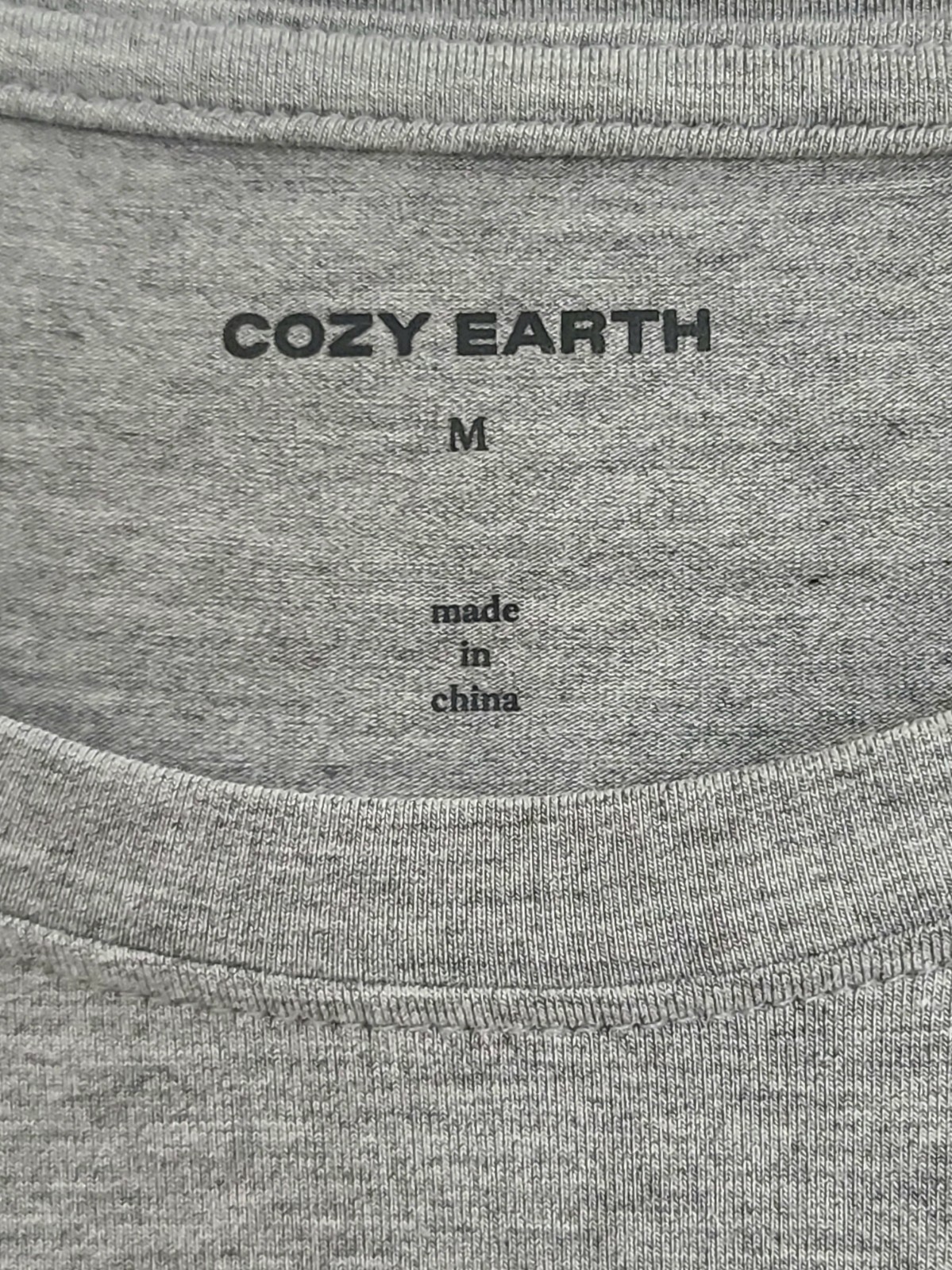 Cozy Earth Men’s Bamboo Stretch Knit Short Sleeve Pajama Tee Shirt Sz M Gray EUC