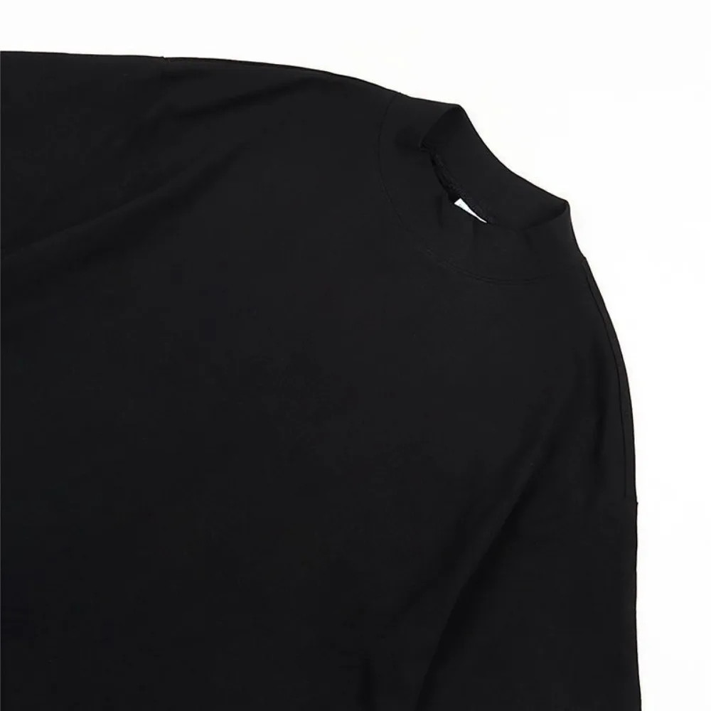 Men’s Half Turtleneck Short-sleeved Summer T-shirt High Quality Loose Basic Shir
