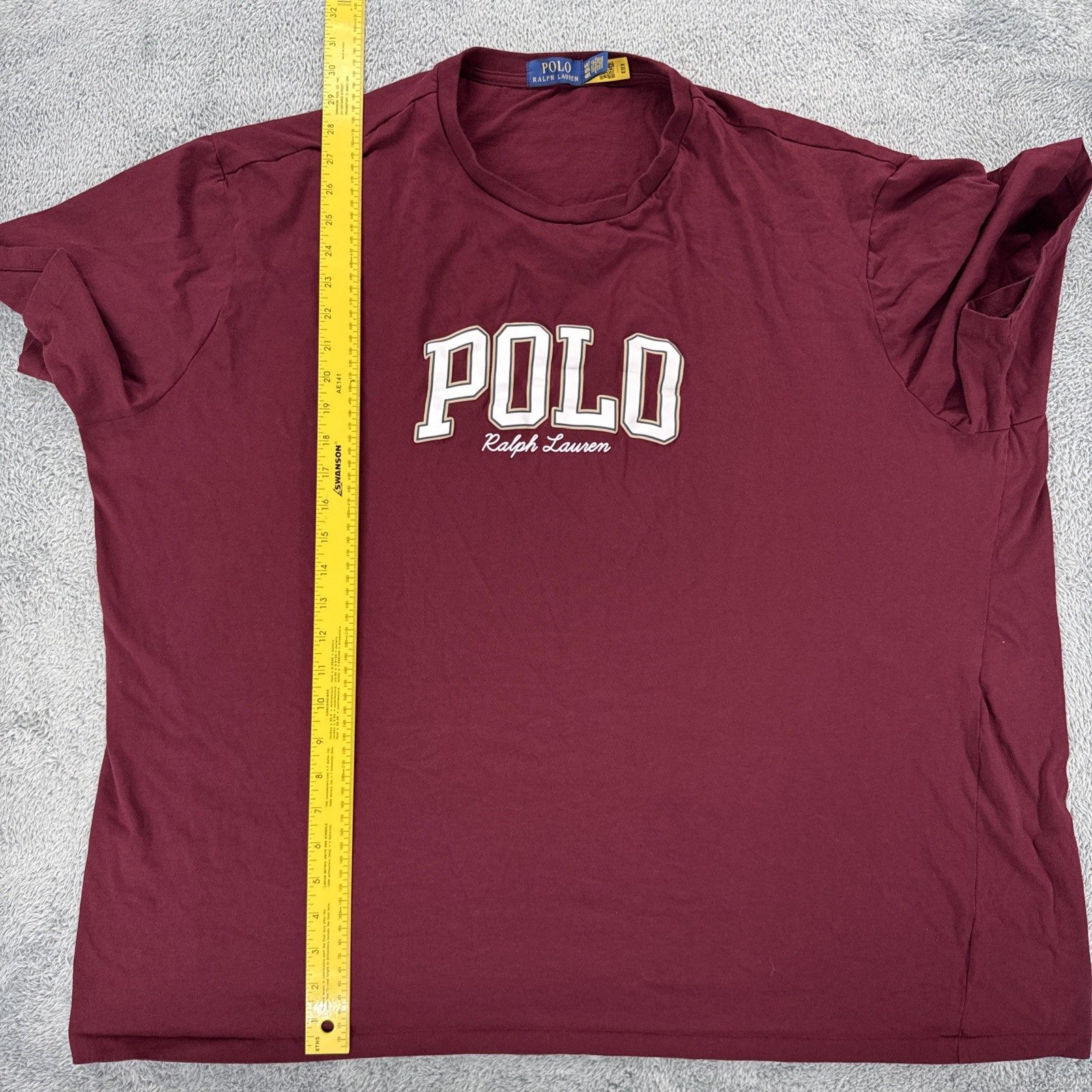 Polo Ralph Lauren Mens Logo Jersey Graphic T Shirt Size 4XLT Red