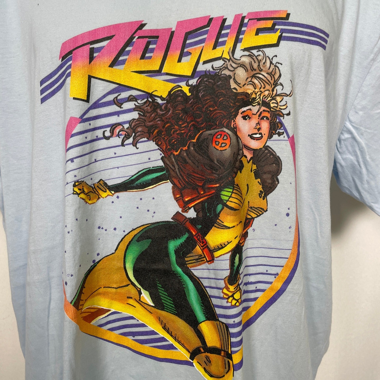 ROGUE X-Men Marvel Comics Light Blue T-Shirt Men’s 2XL