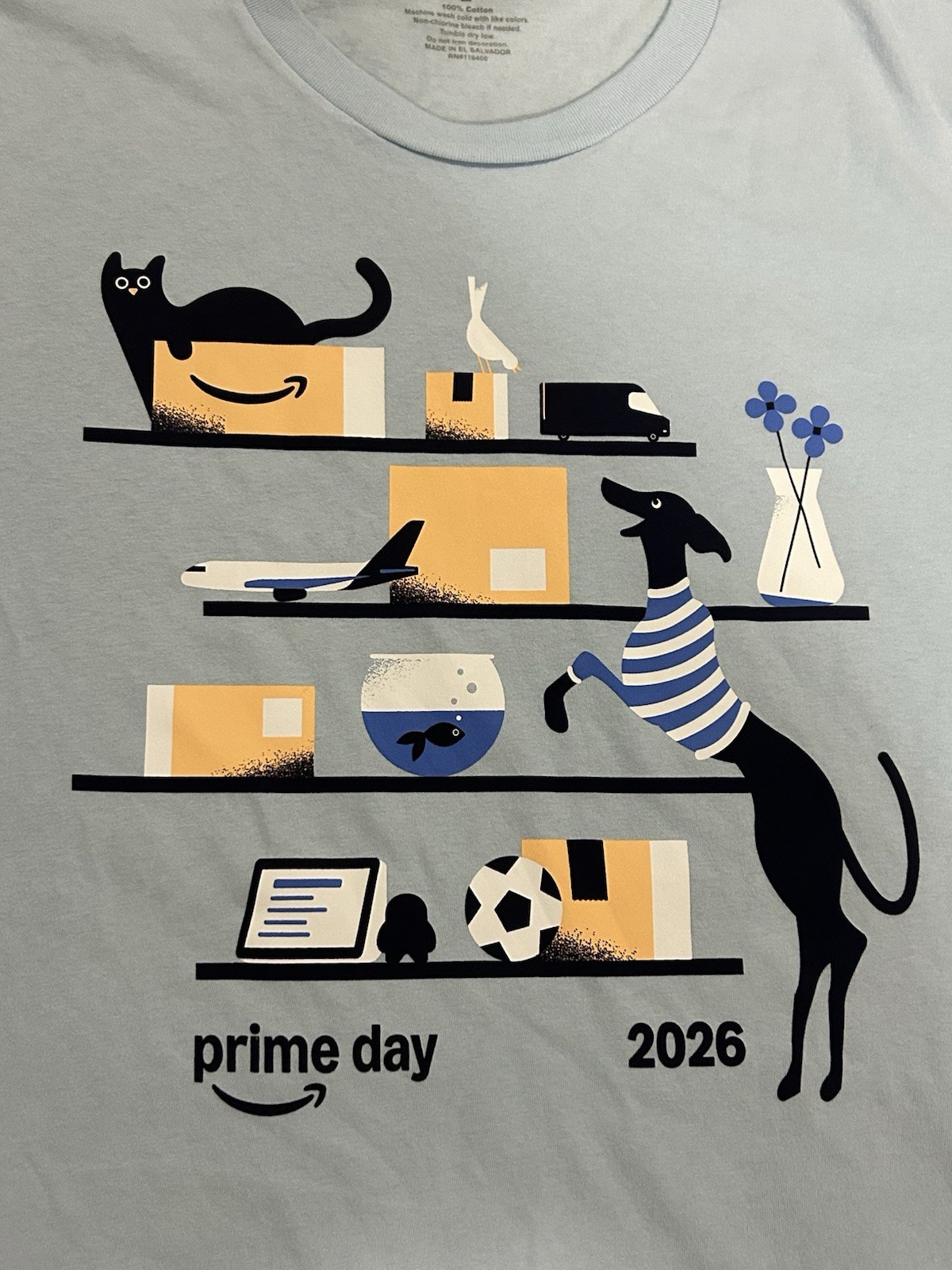 Amazon Prime Day 2026 Employee PEAK Blue T-shirt Limited Release sz Large