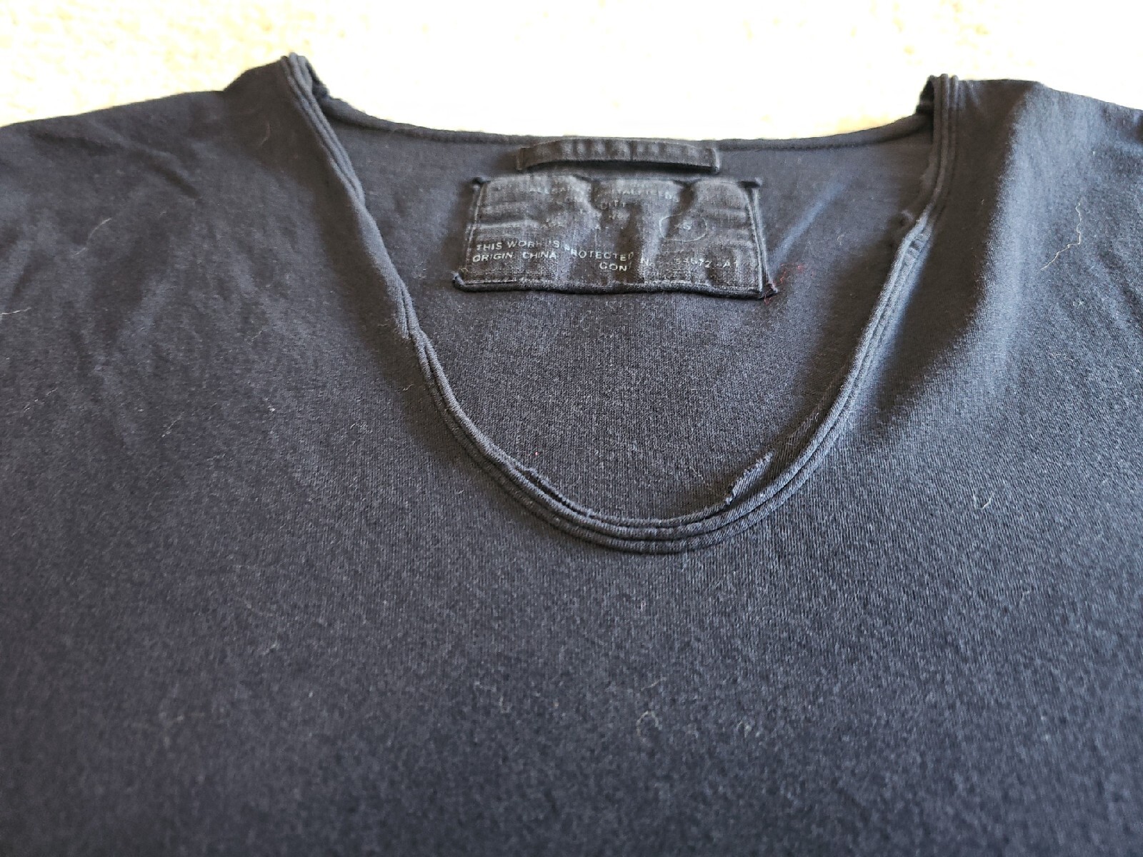 ALLSAINTS Spitalfields Jacks Place Blue S/S Tonic Scoop Neck Shirt Sz XS