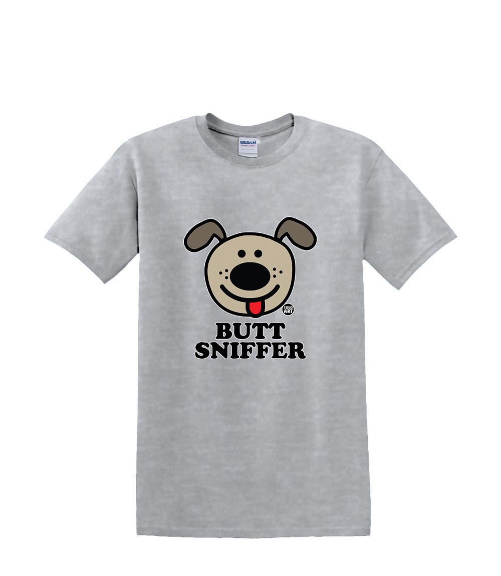 S to 2XL 3XL – BUTT SNIFFER dog – funny pet classic fun adult