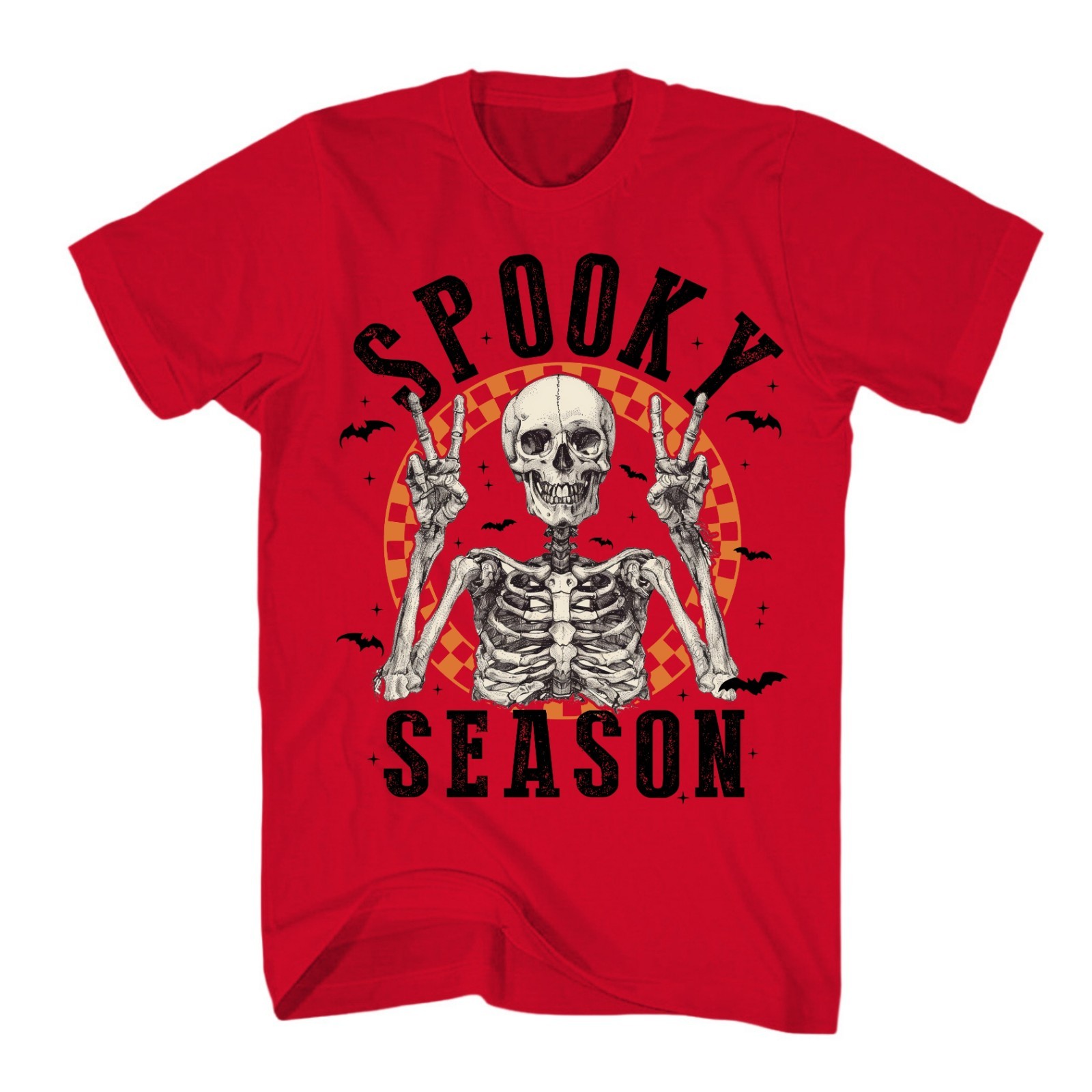 Halloween Shirt Vintage Retro Skeleton Scary Spooky Season Funny Novelty T-Shirt